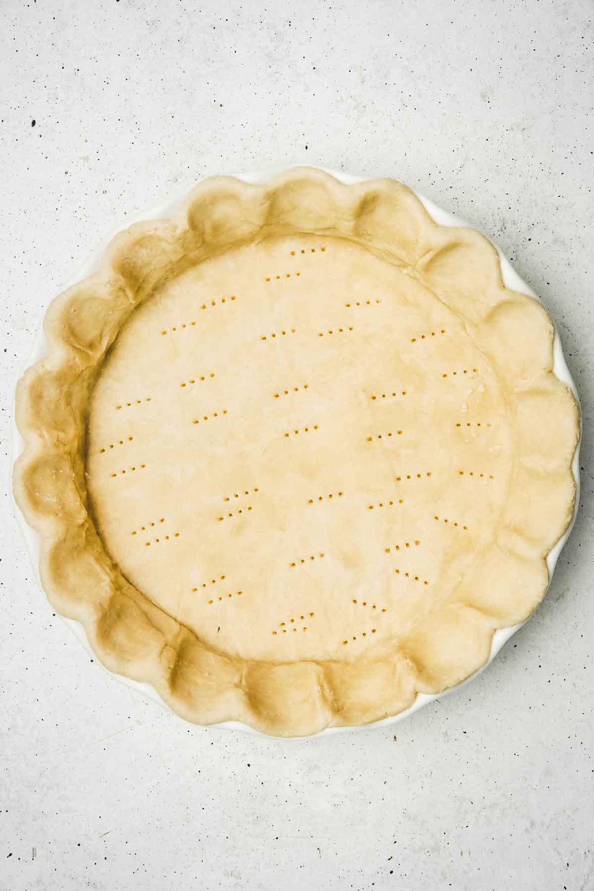pie douhg before baking