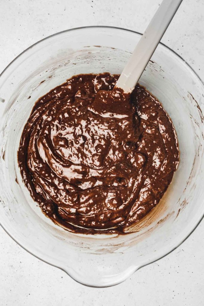 Large bowl with muffin batter