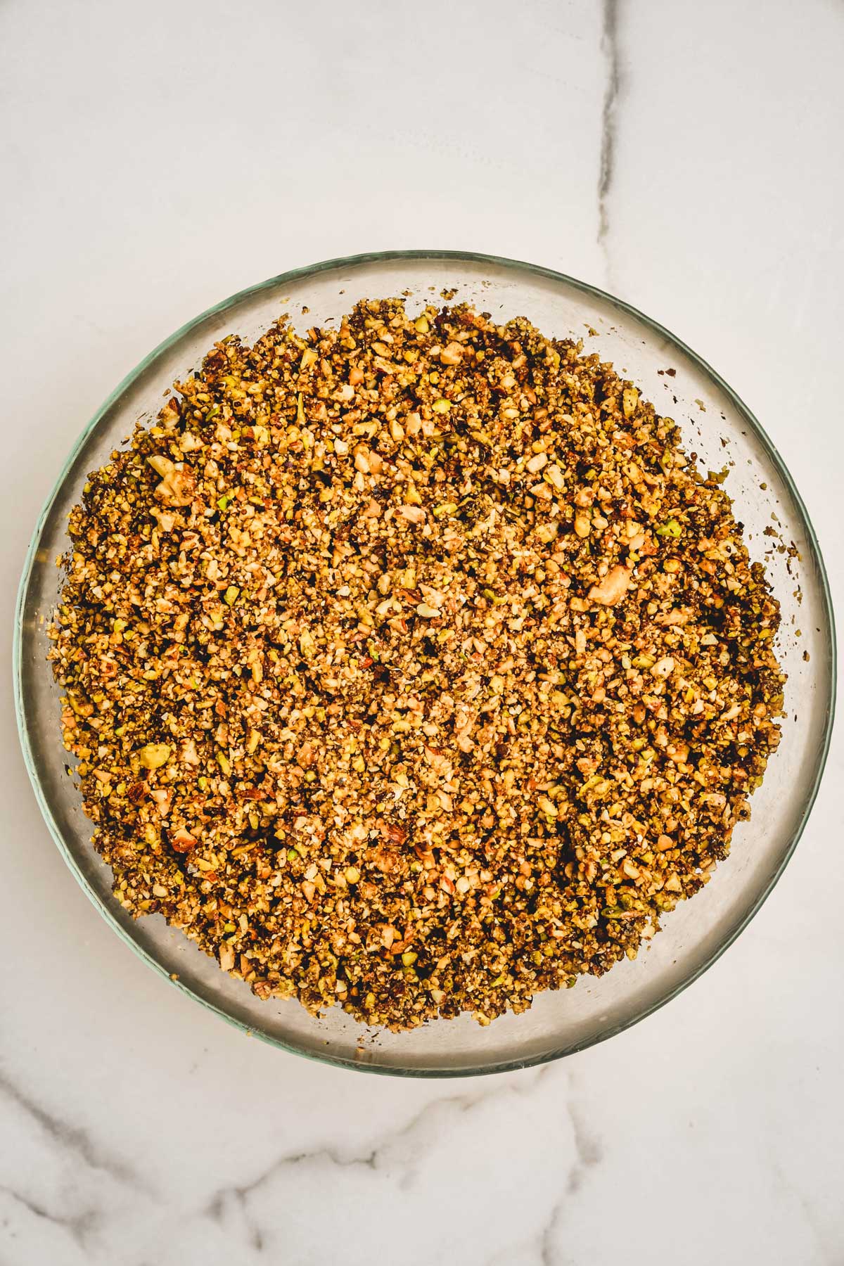 medium bowl with nut mixture