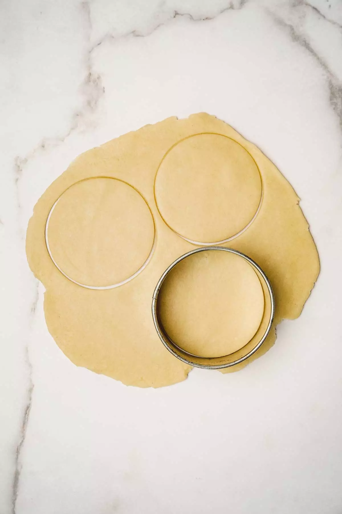 dough cut out with cutter