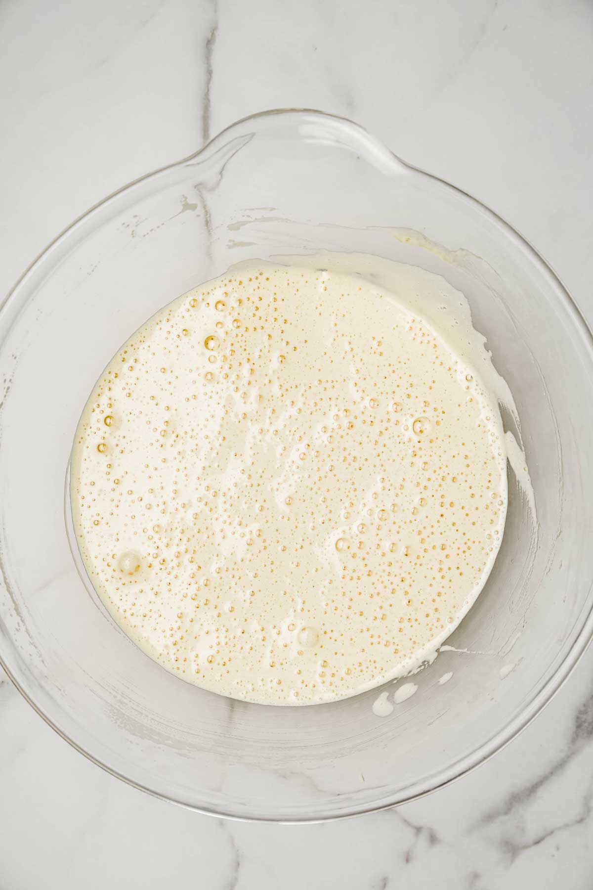 Large bowl with egg mixture