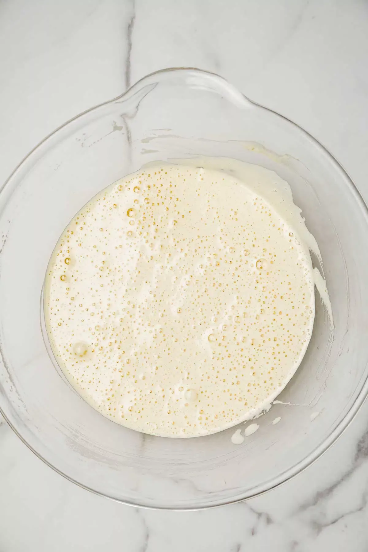 Large bowl with egg mixture