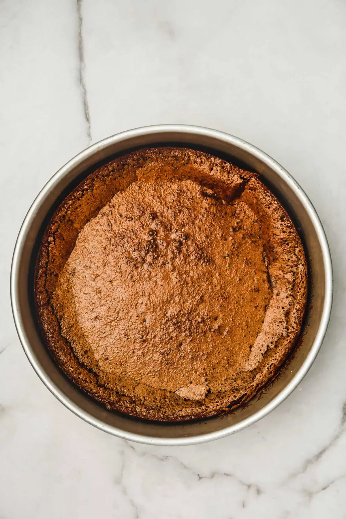 Chocolate fondant cake bake in a is mold