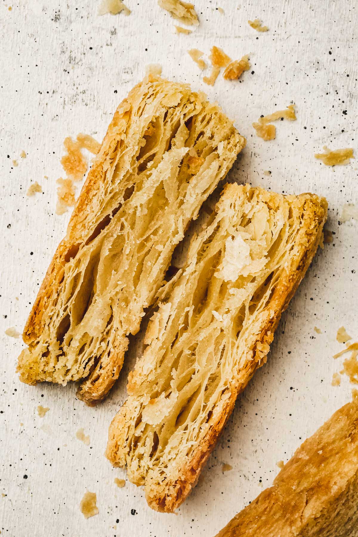 pâte feuilletée rapide sur une table