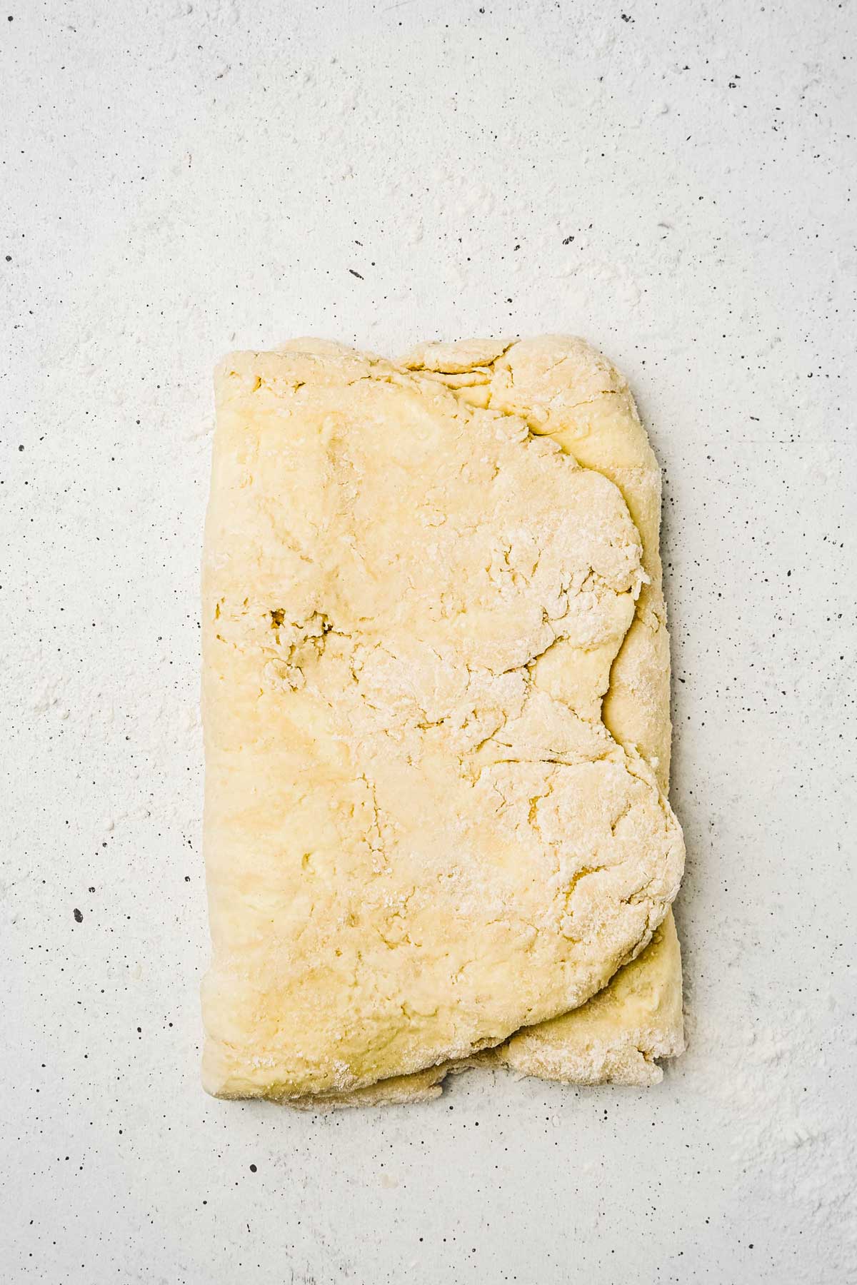 Folded puff pastry