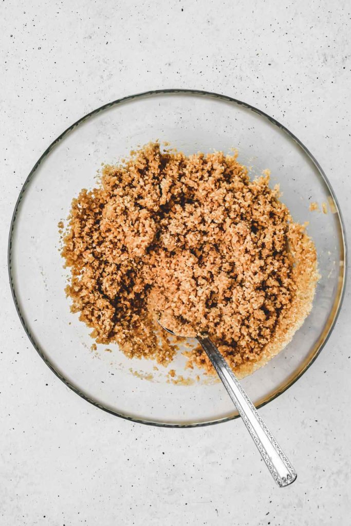 Bowl with cookie crumbs