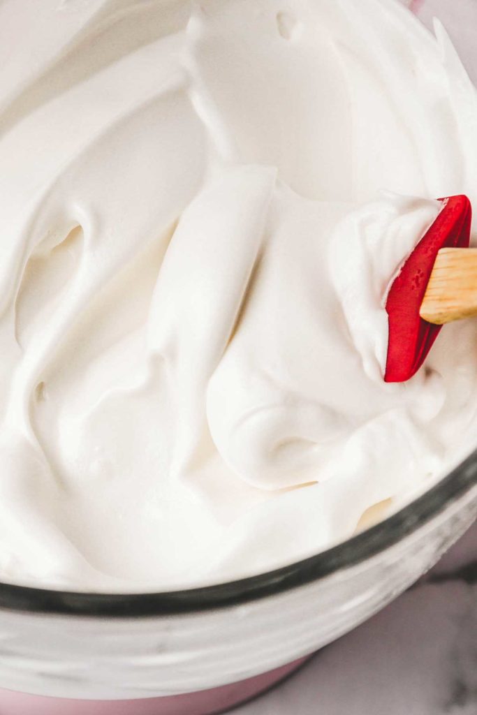 mixing bowl with whipped eggs