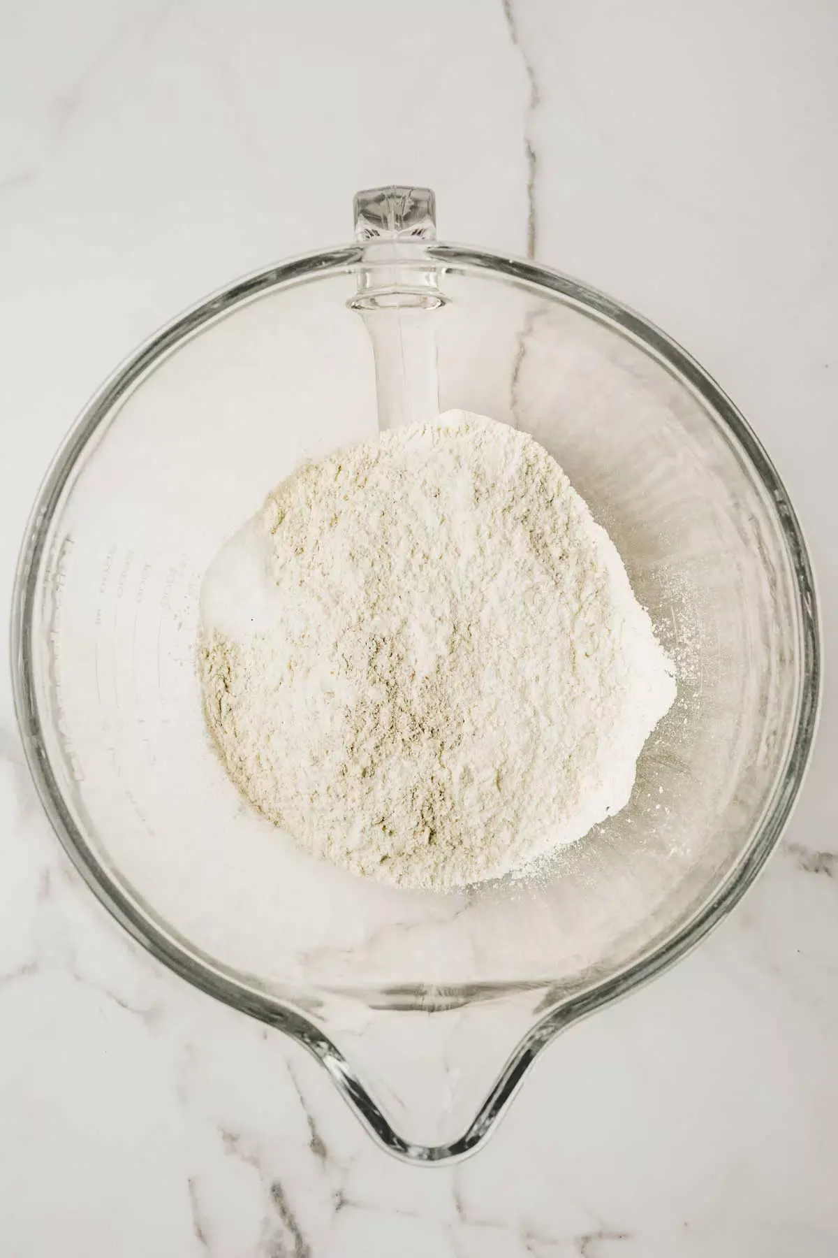 large bowl with dry ingredients