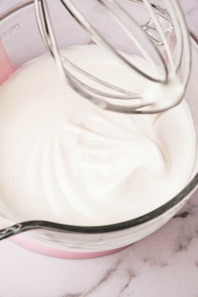 mixing bowl with meringue