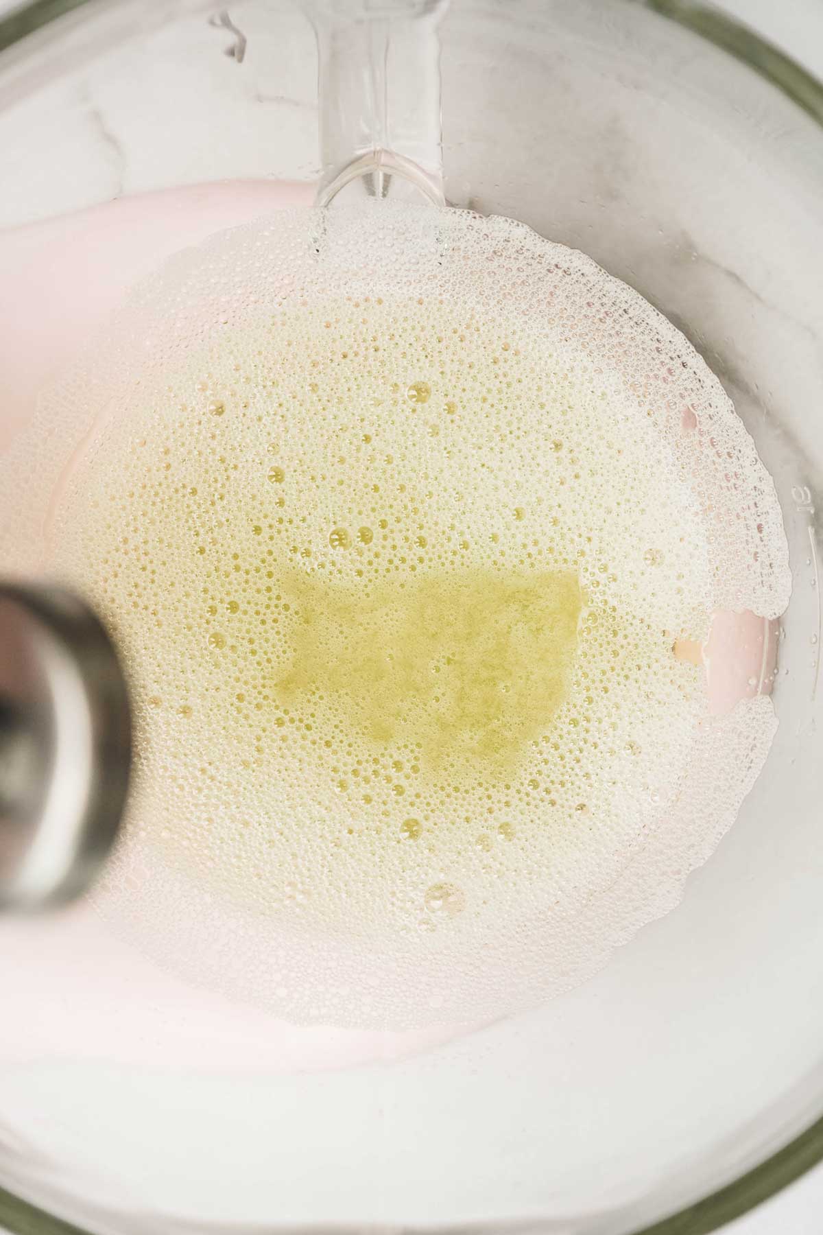 mixing bowl with egg whites