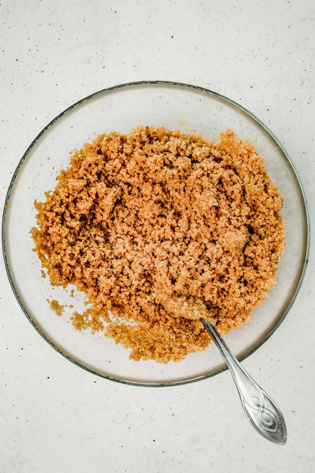 Medium bowl with graham cracker crumbs