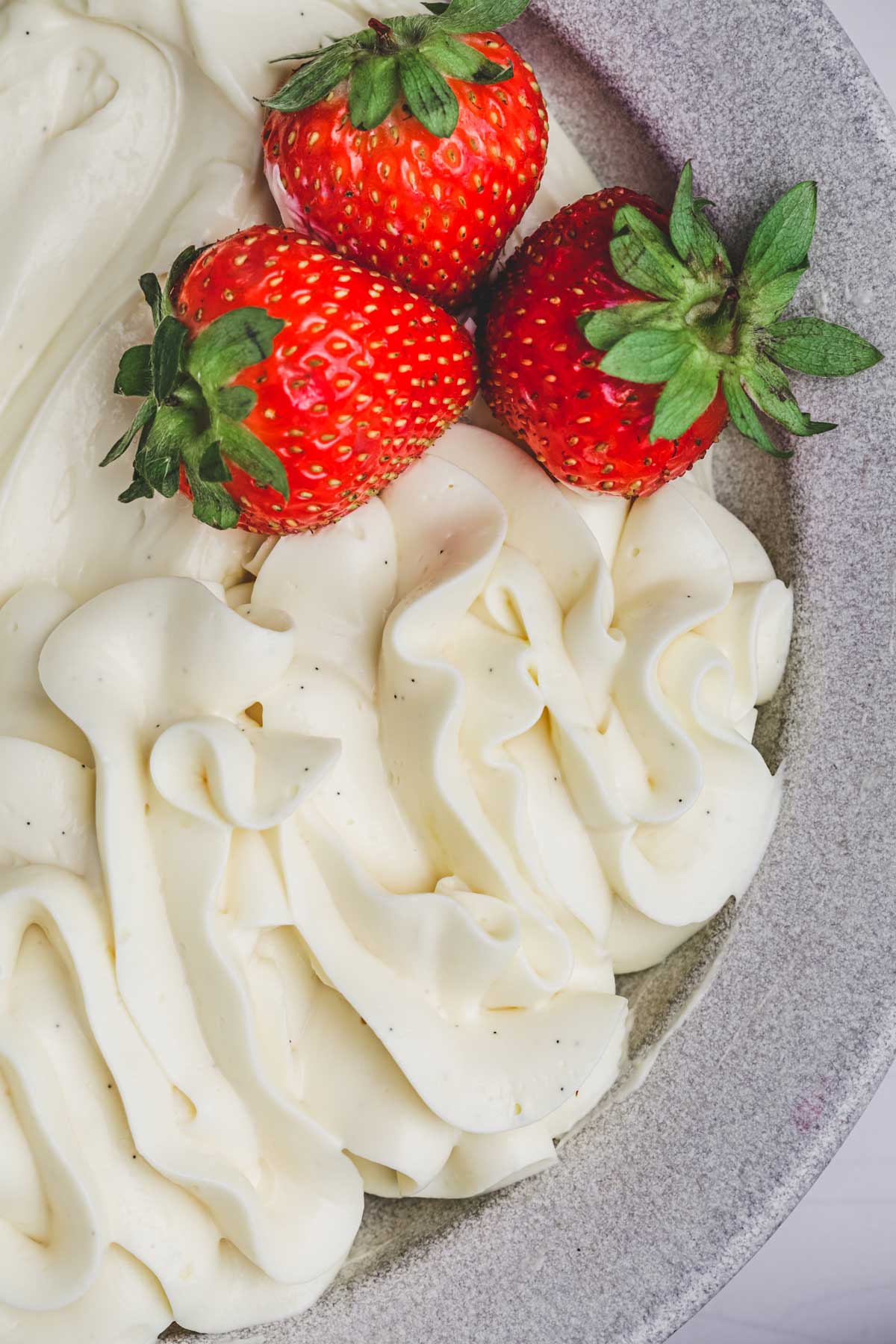 Diplomat cream in a plate on a table
