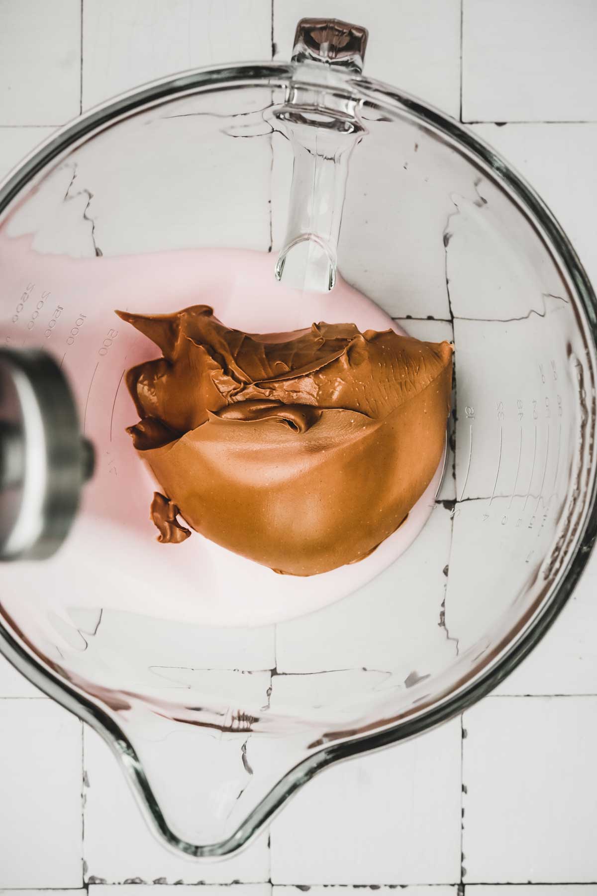 mixing bowl with chocolate ganache
