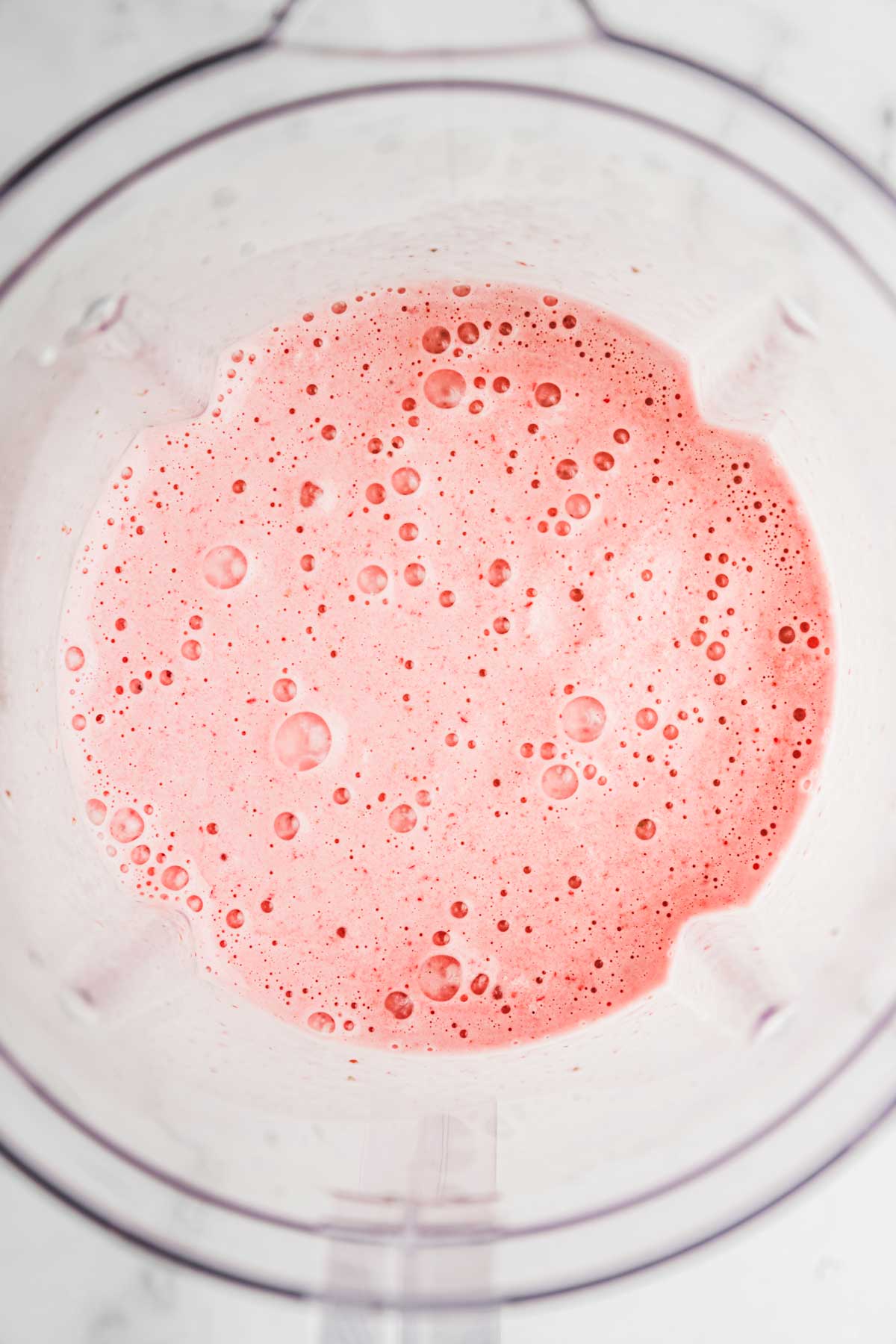 Bowl with strawberry milkshake