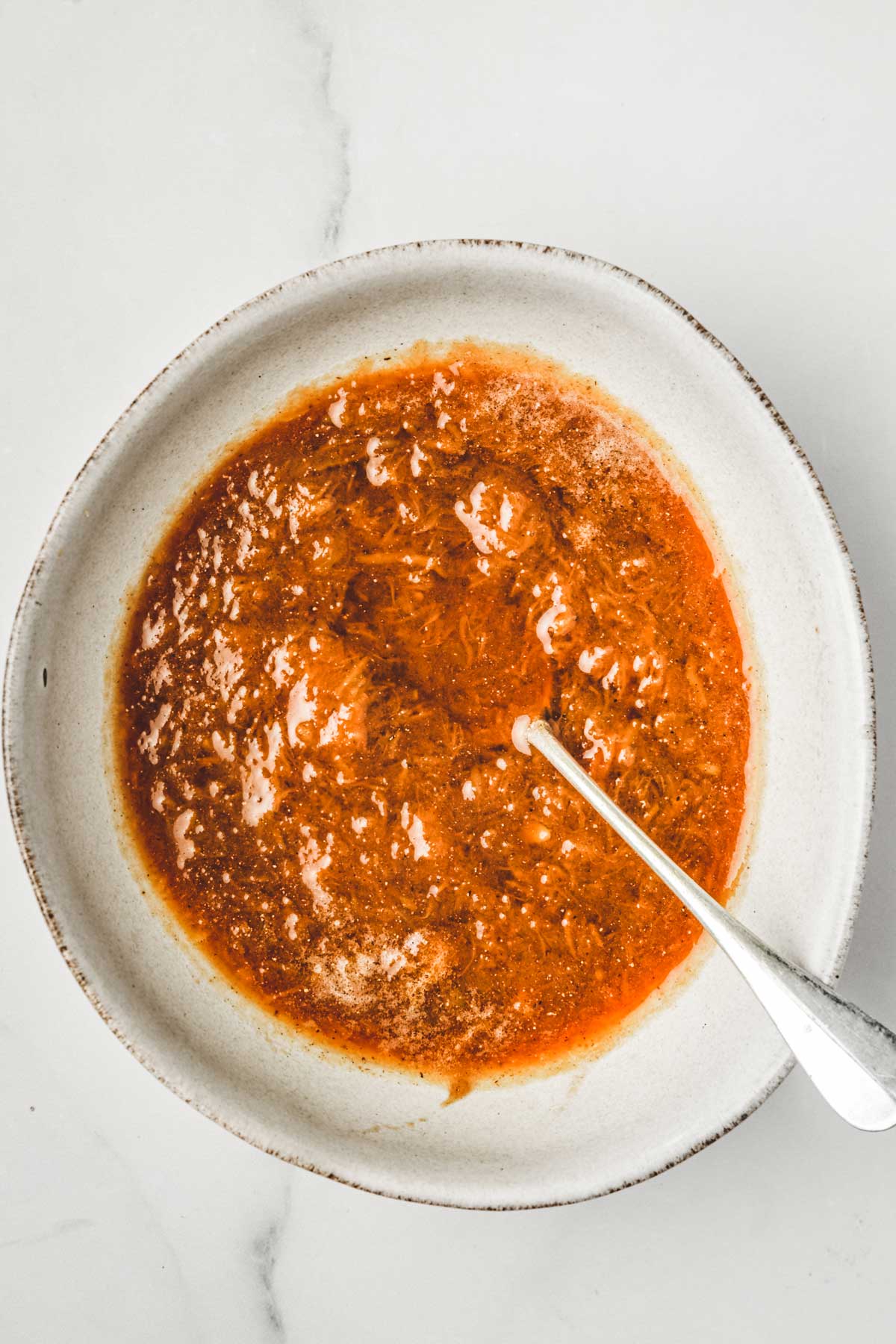 bowl with pumpkin mixture