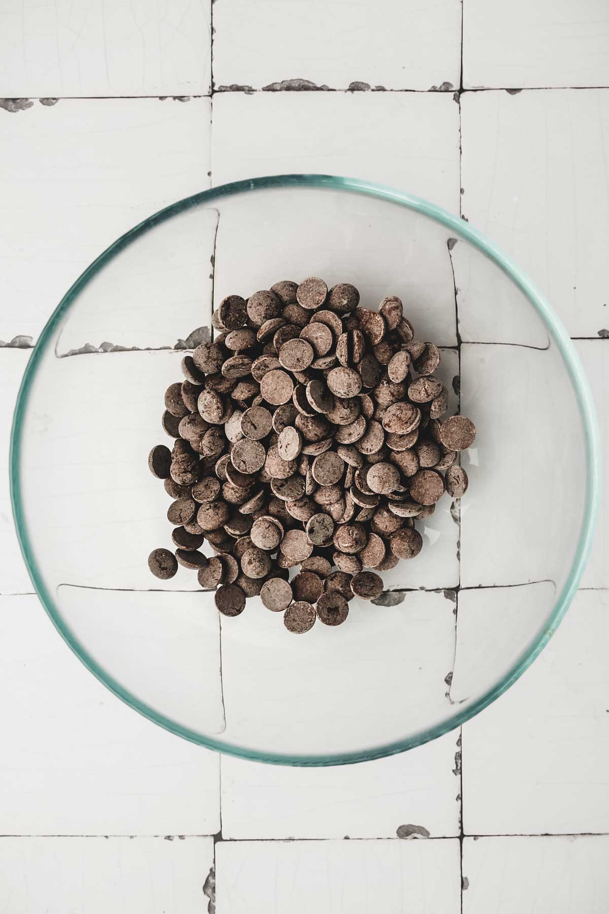 Bowl with chocolate chips