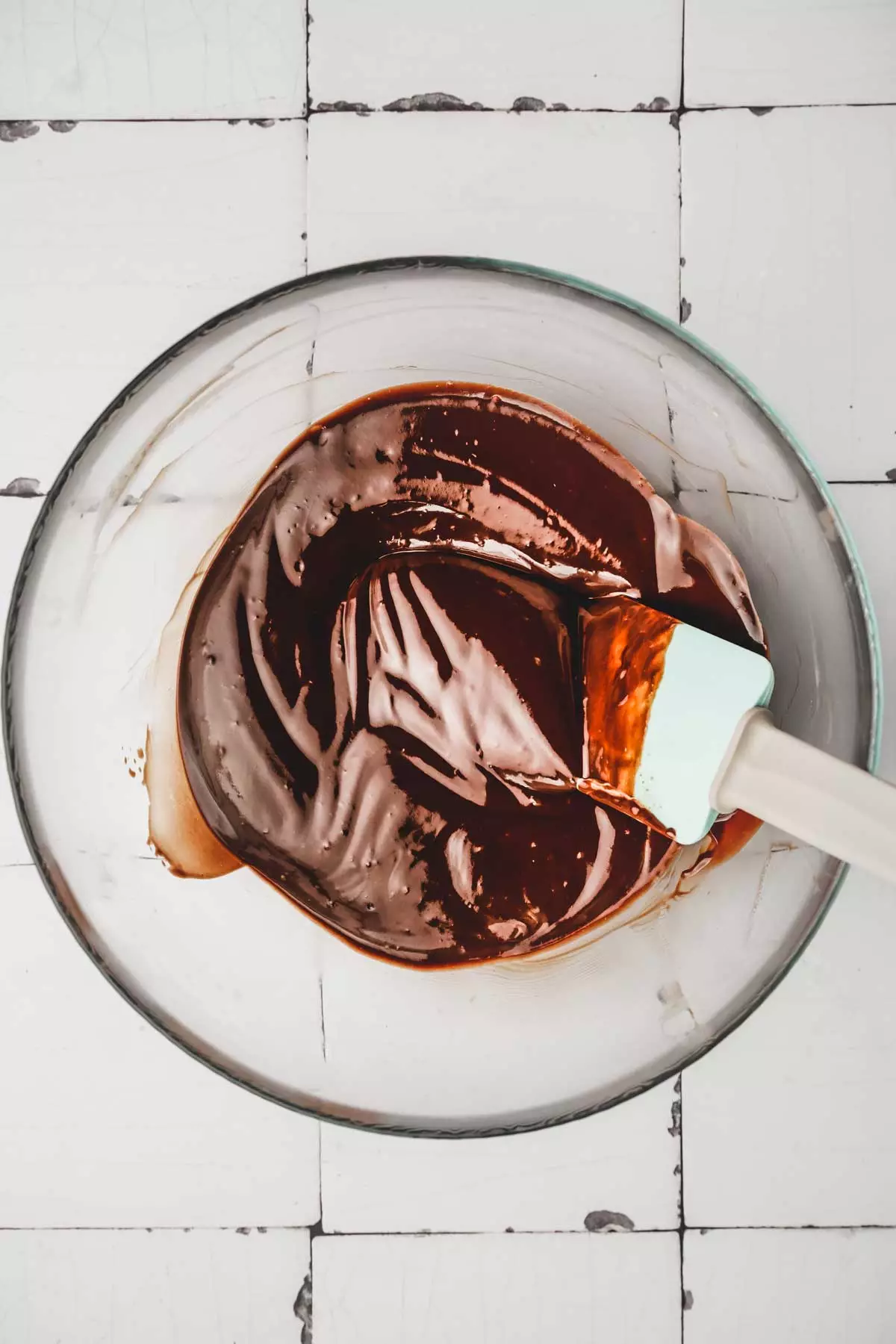 Bowl with melted chocolate