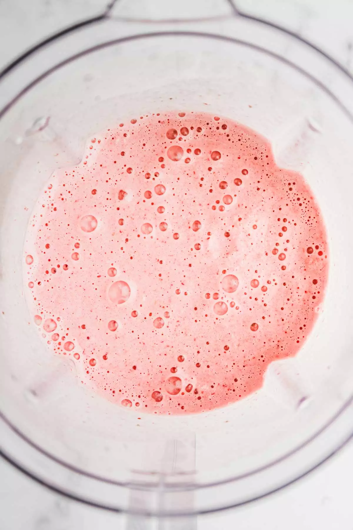 Bowl with strawberry milkshake