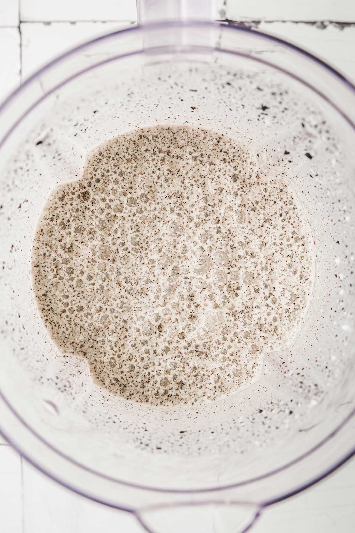 Blender bowl with oreo shake