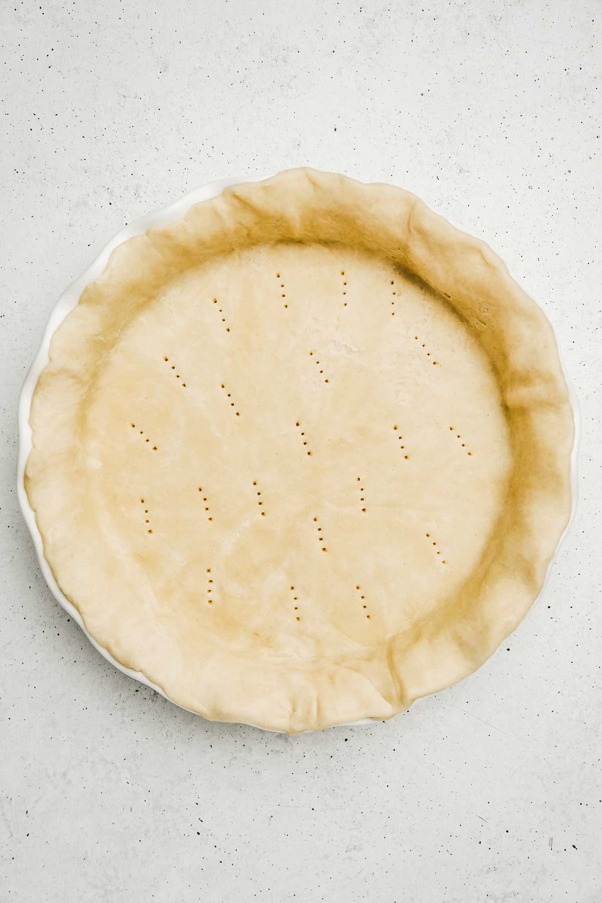 pie plate with a pastry crust