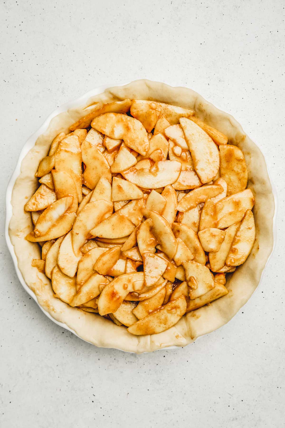 Apple pie before baking