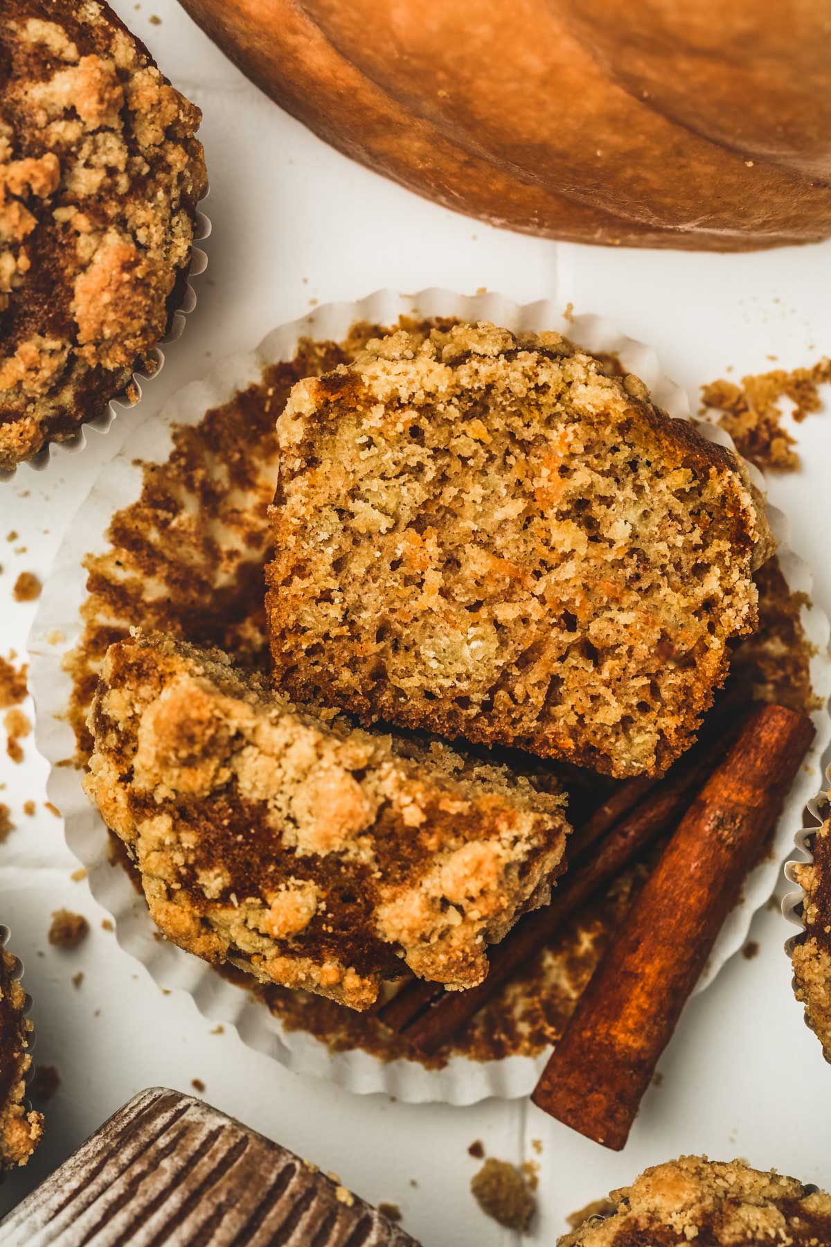 Muffin potiron coupé en 2 