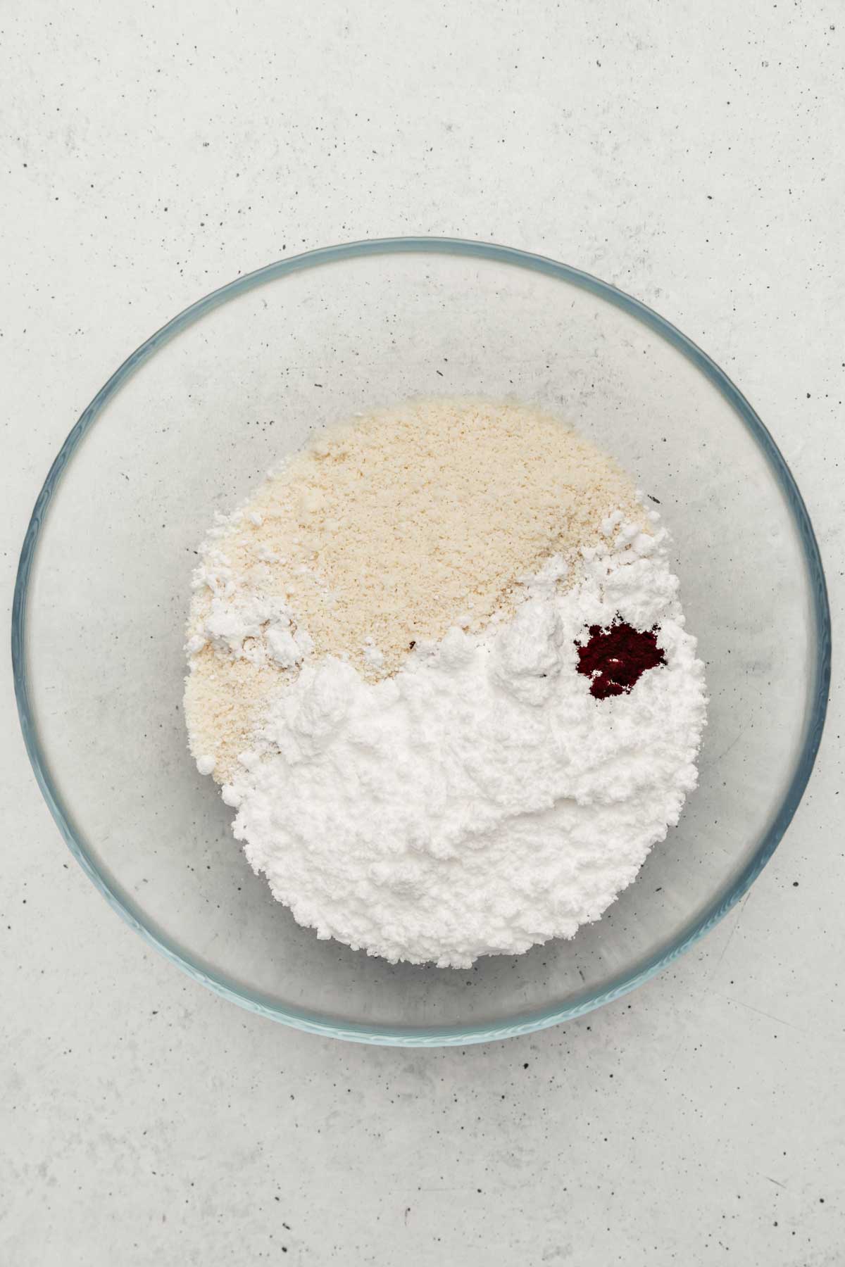 Medium bowl with dry ingredients