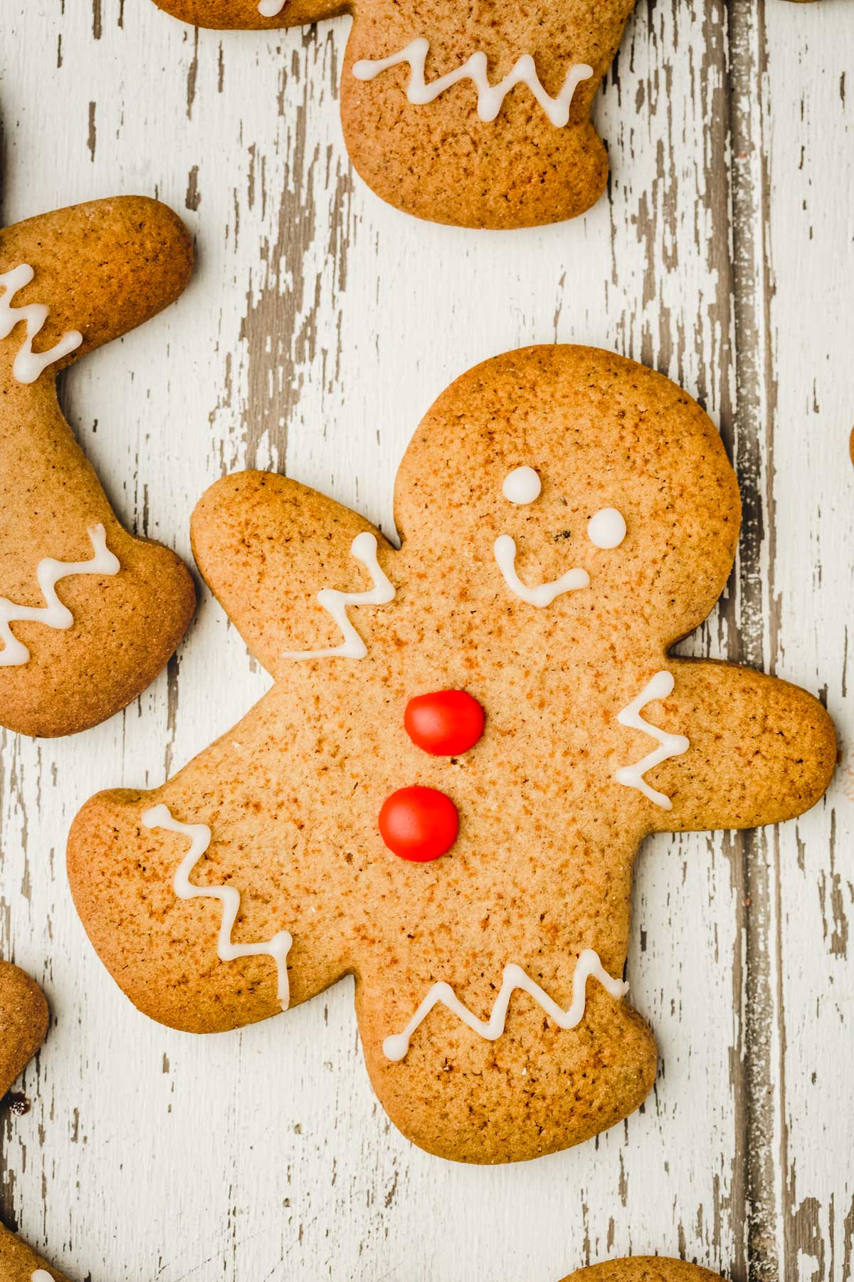 gingerbread man decorated on a table