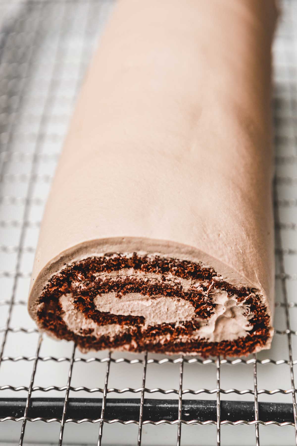 Chocolate roll cake