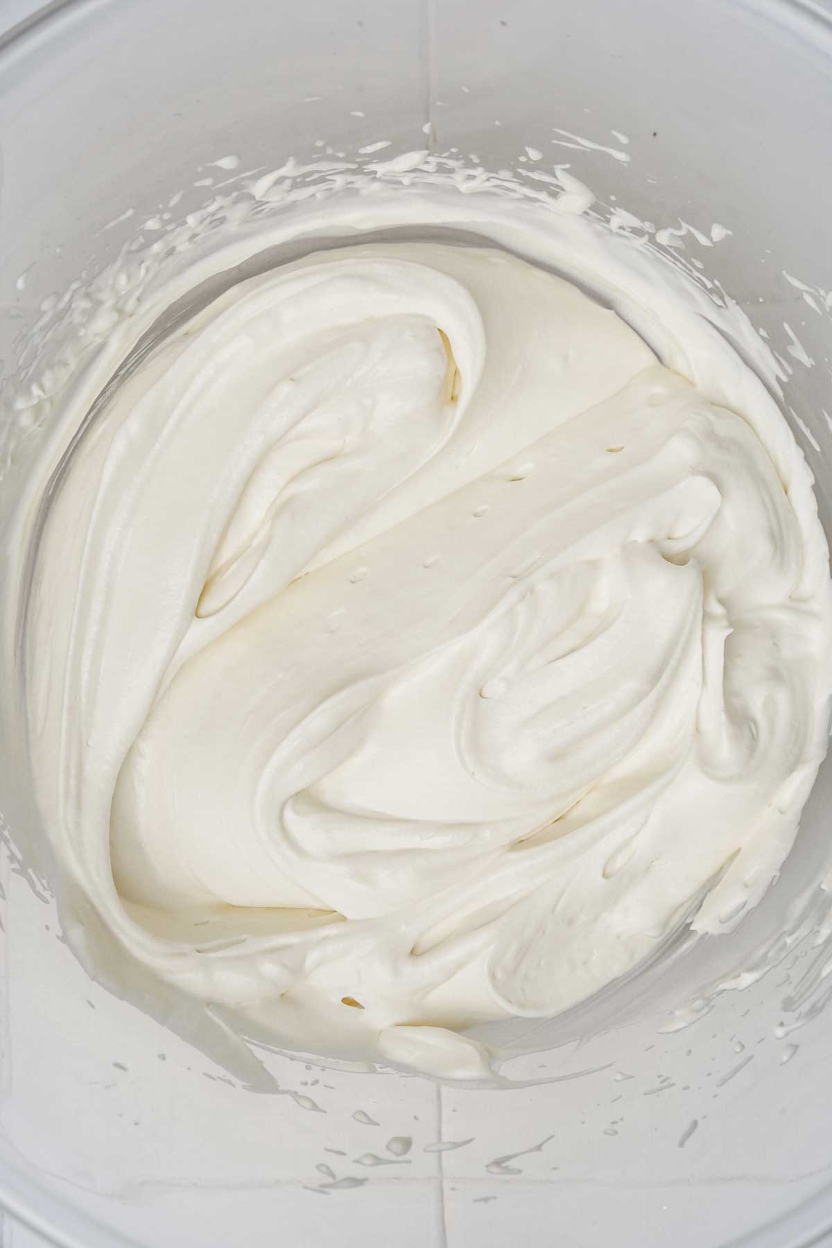 bowl with whipped coconut frosting