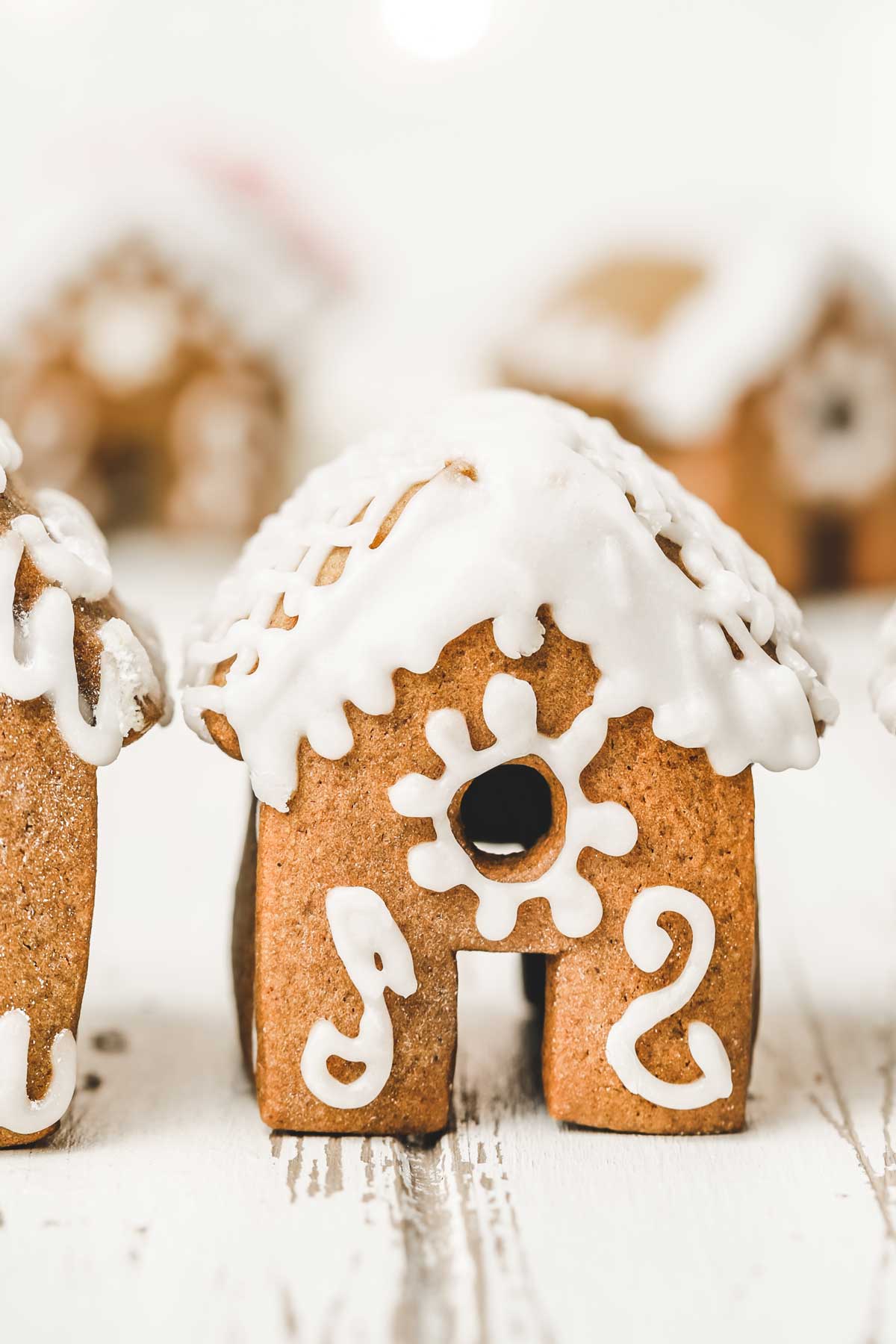 gingerbread house on a table