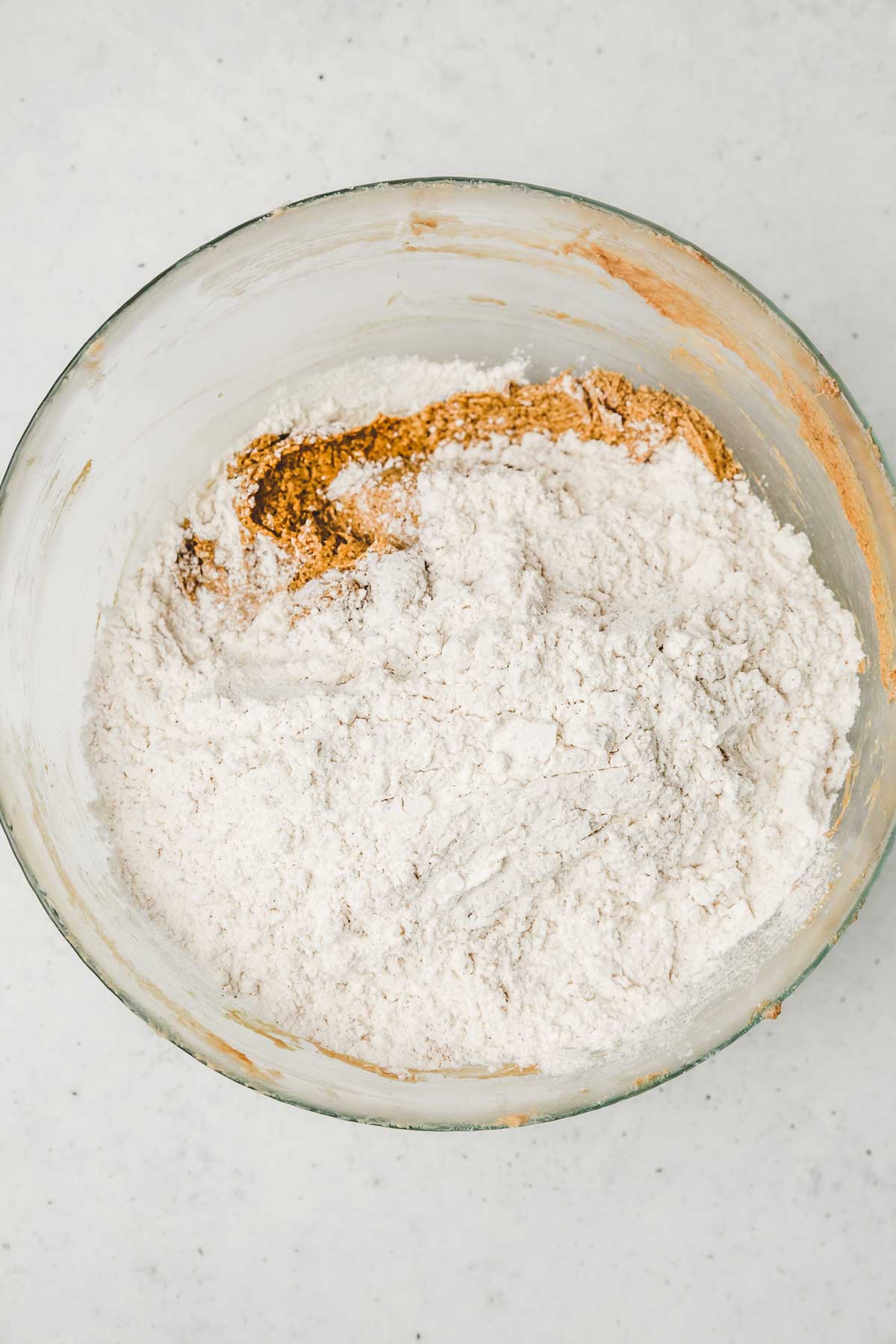 Bowl with dry ingredients