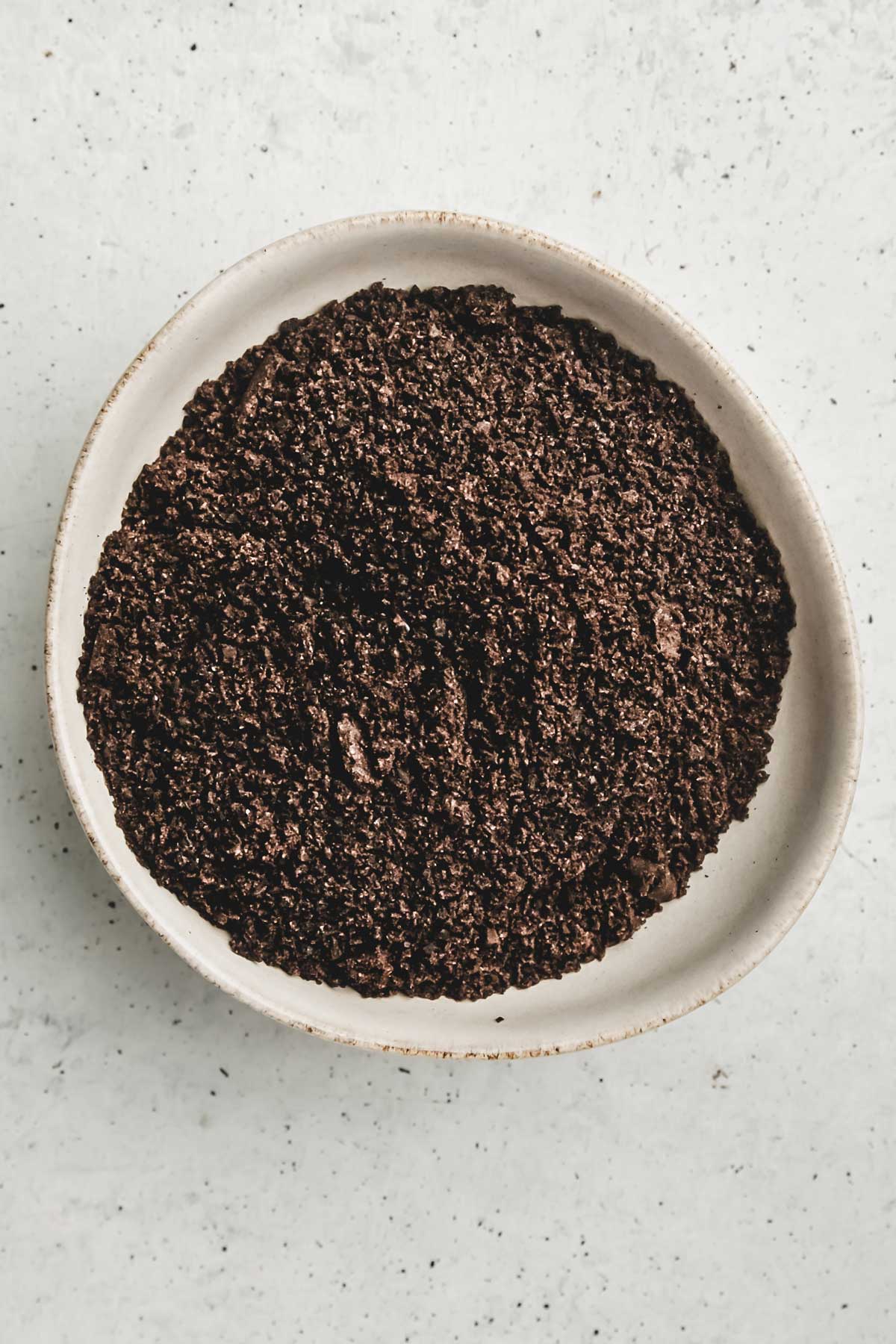 bowl with oreo crumbs