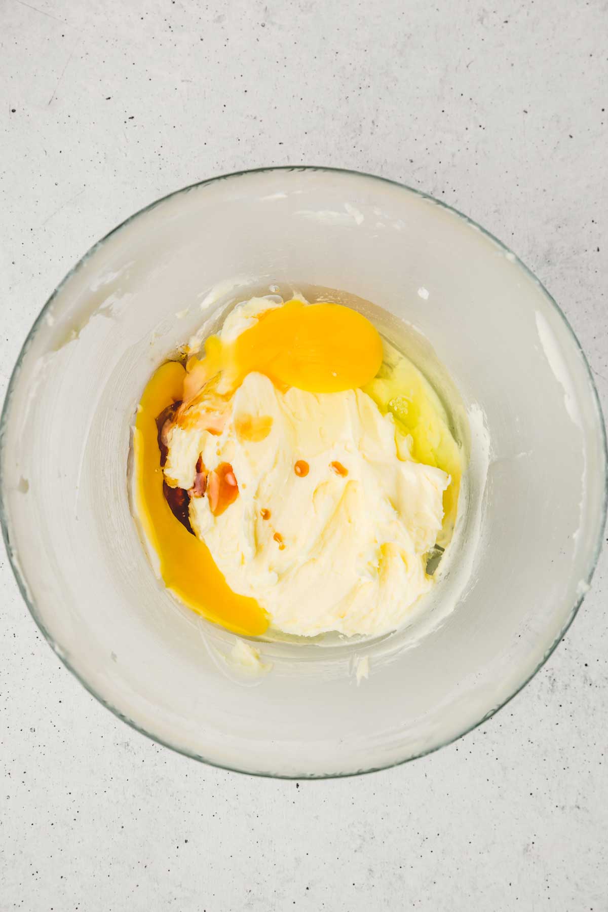 bowl with creamy butter and eggs