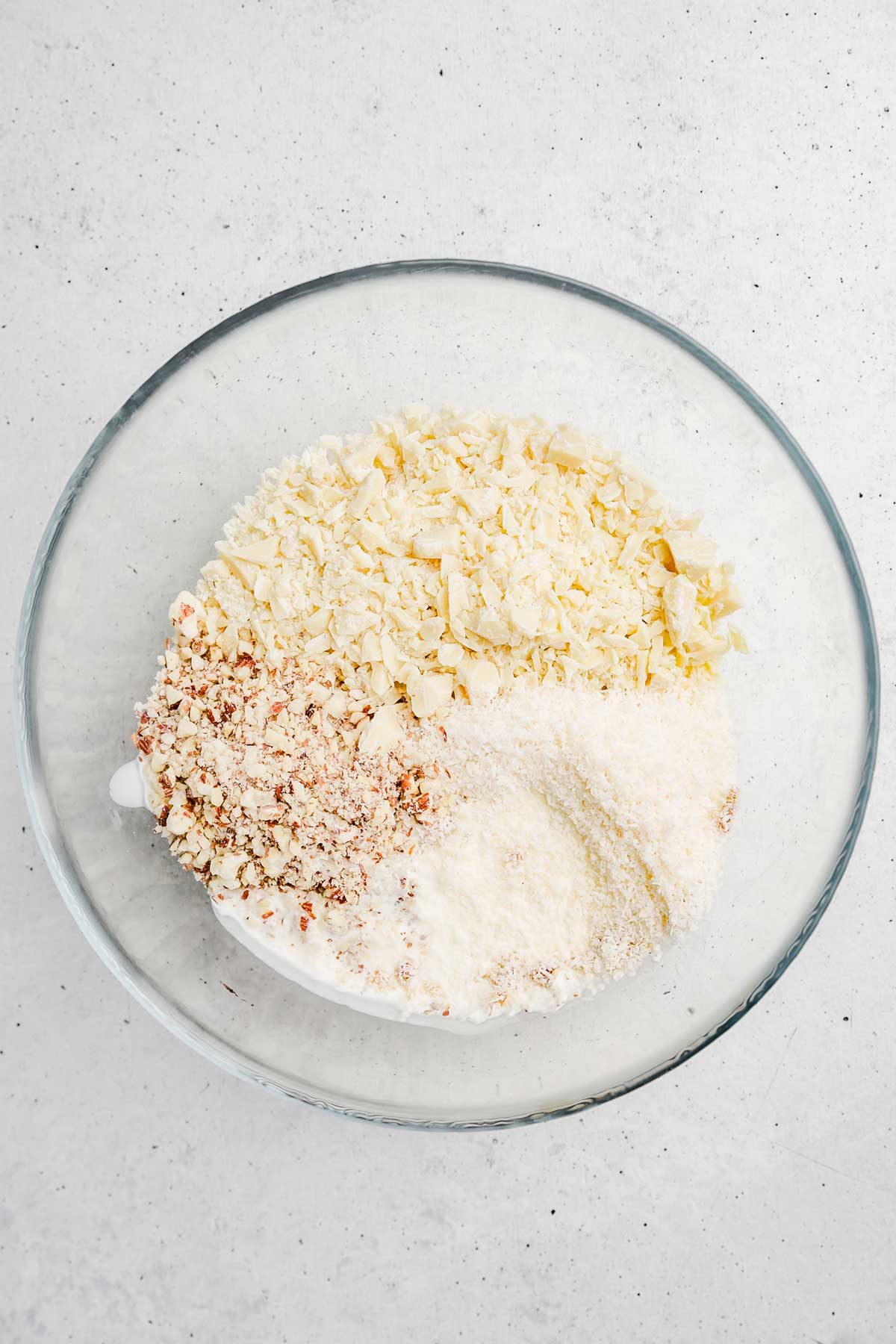 White chocolate with coconut