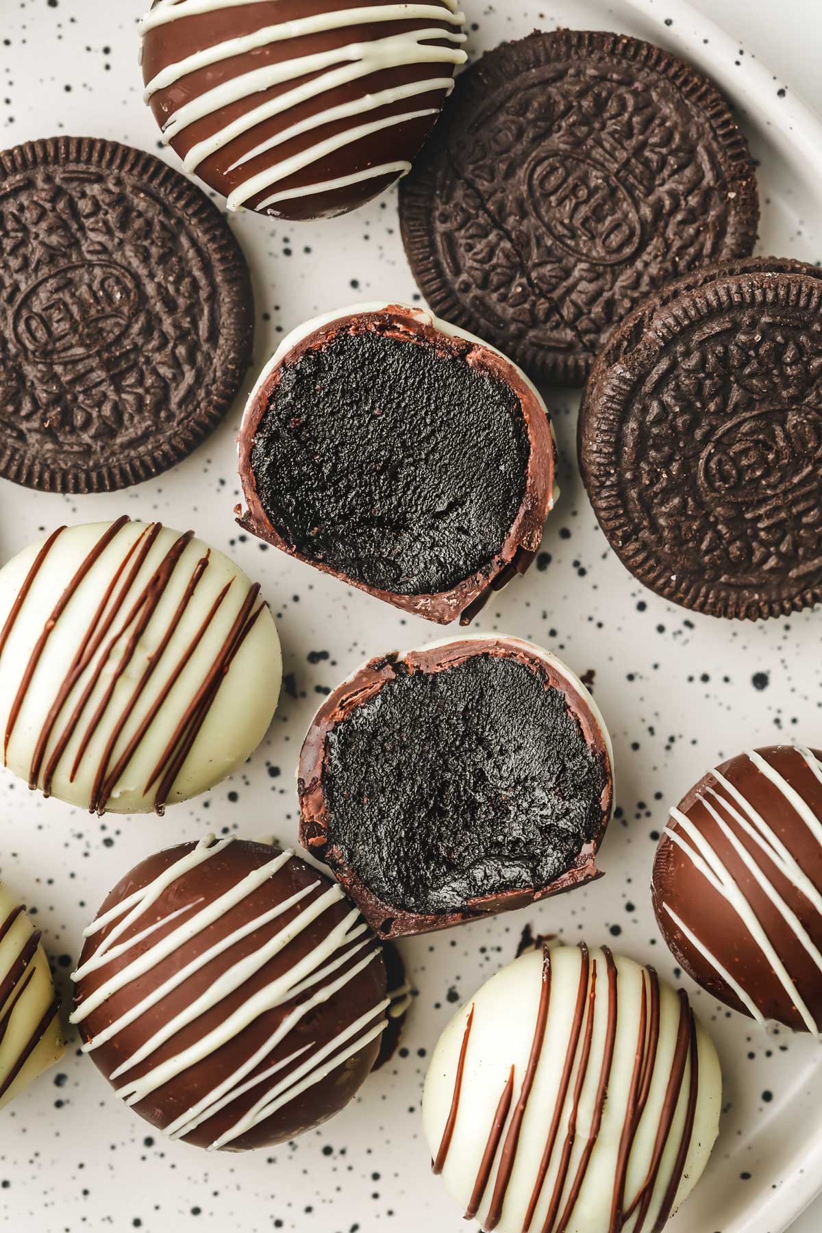 oreo truffles balls on a plate