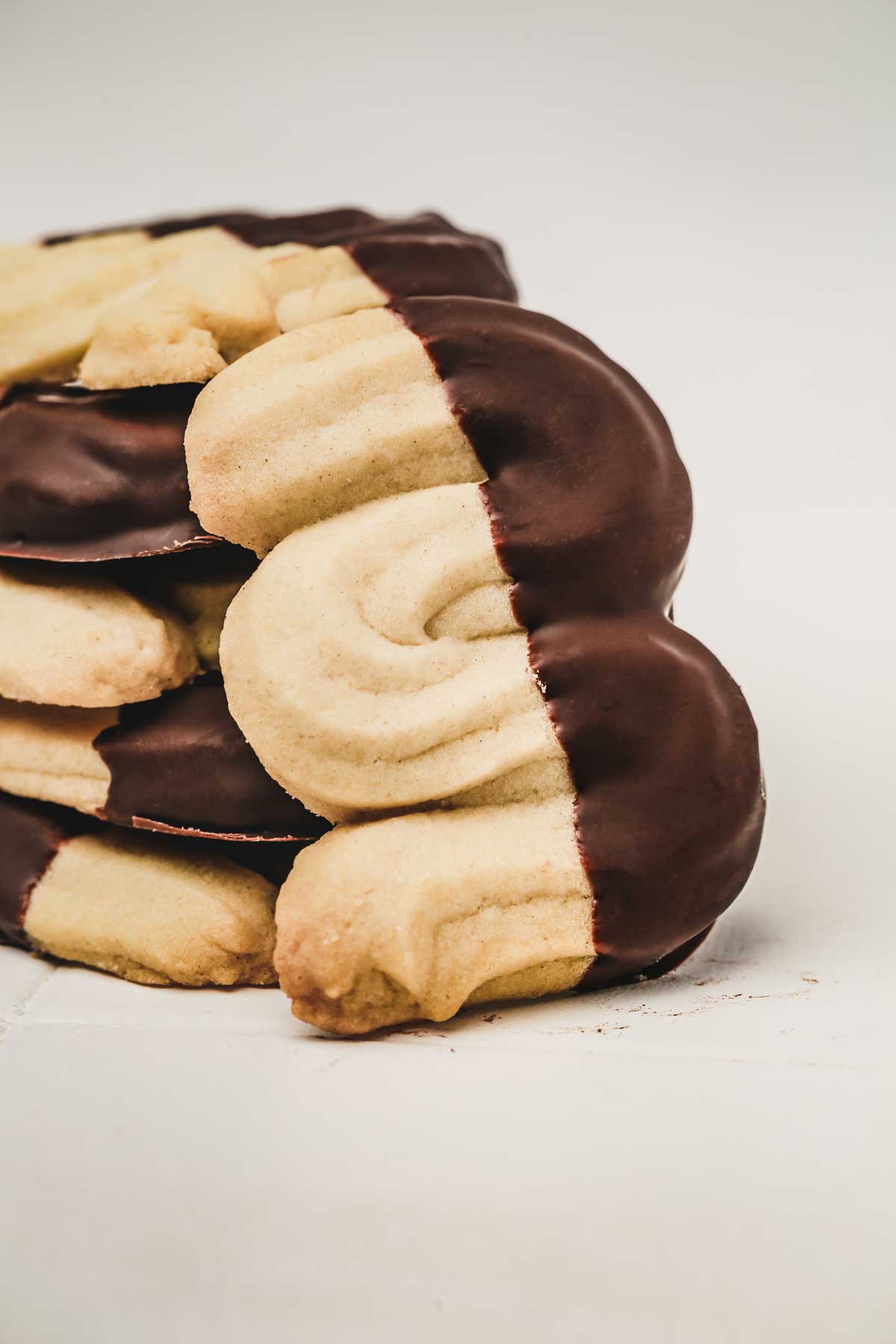 spritzgeback german spritz cookies on a surface