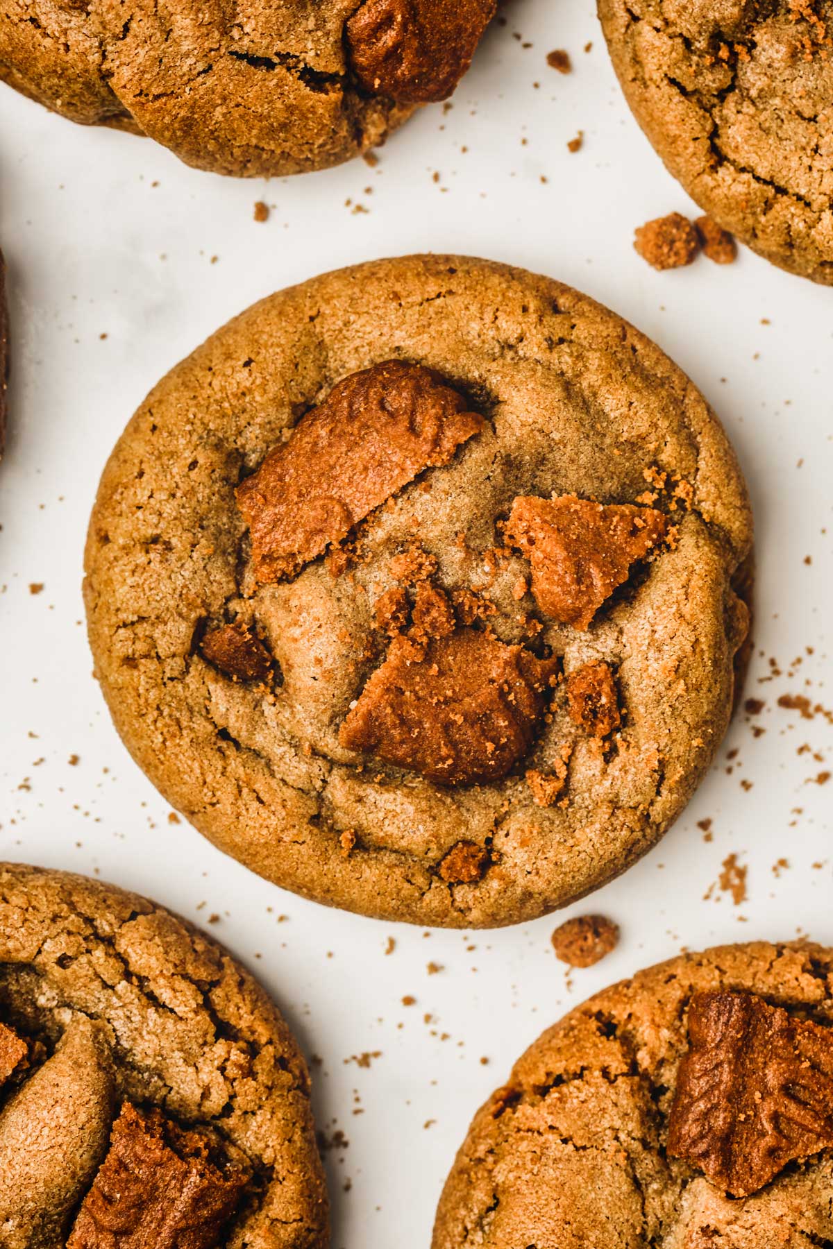 Cookie au spéculoos sur une table