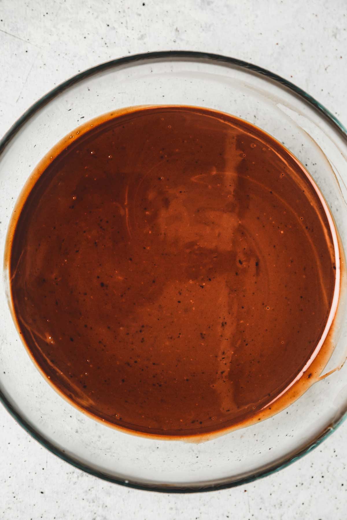large bowl with melted ganache