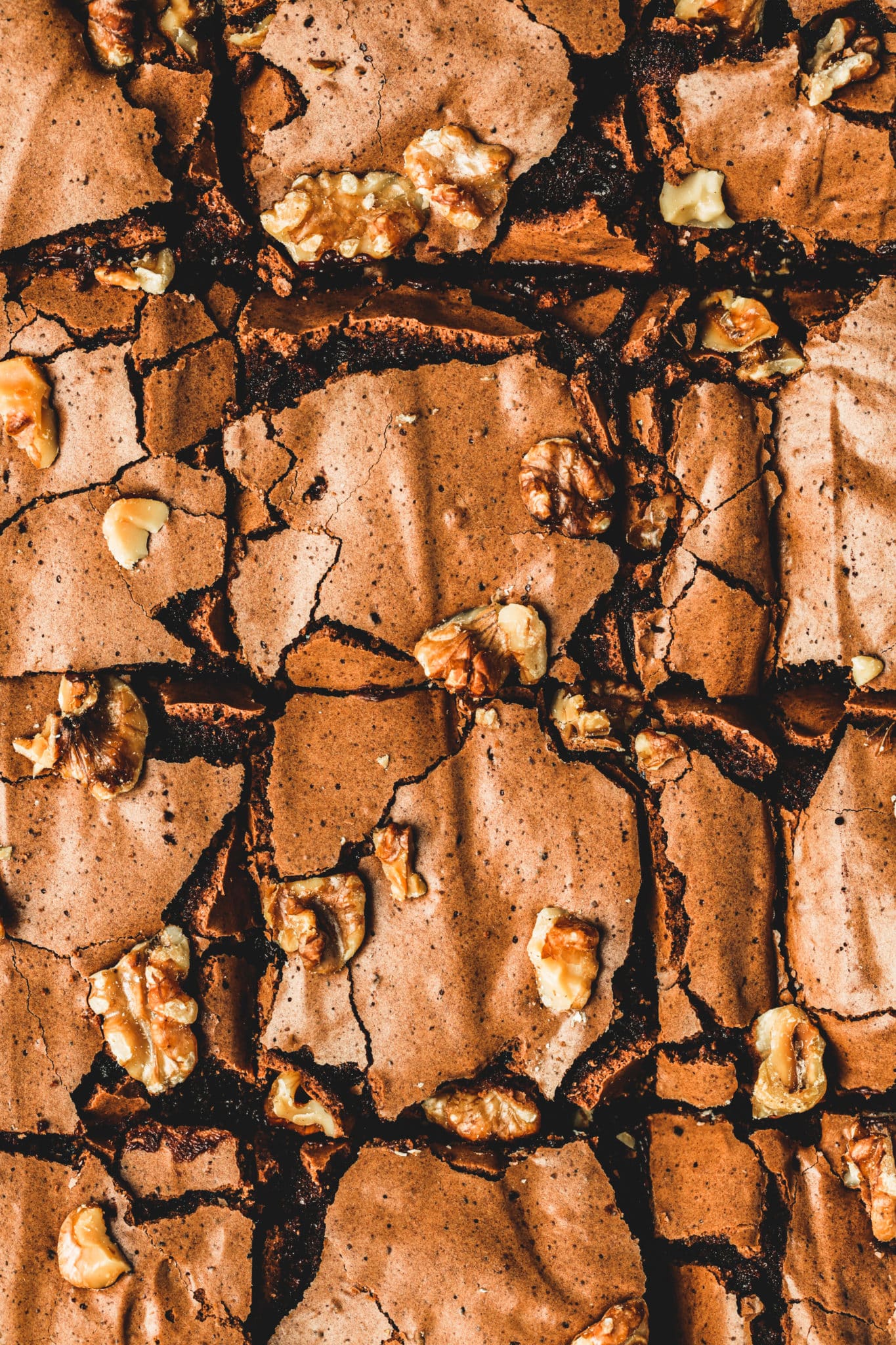 walnut brownies cut in several pieces