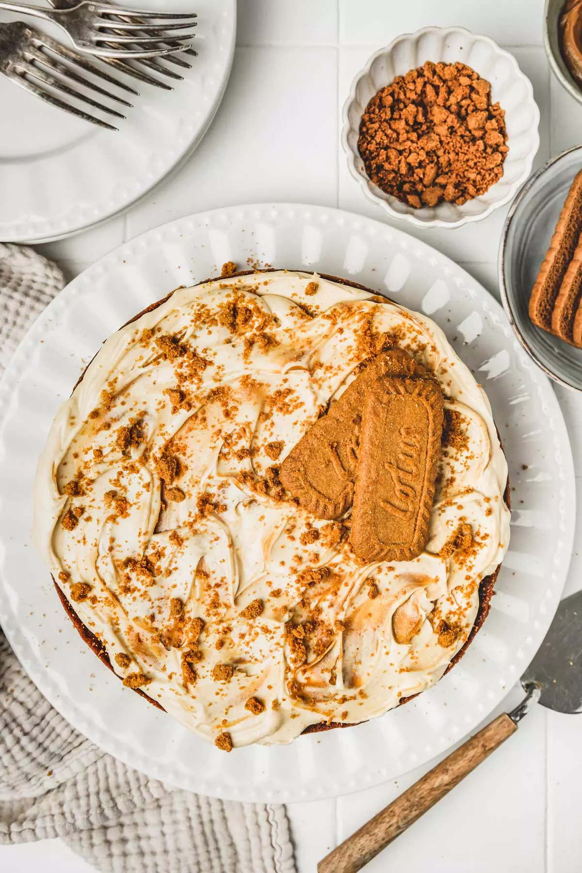 assiette avec un gateau spéculoos 