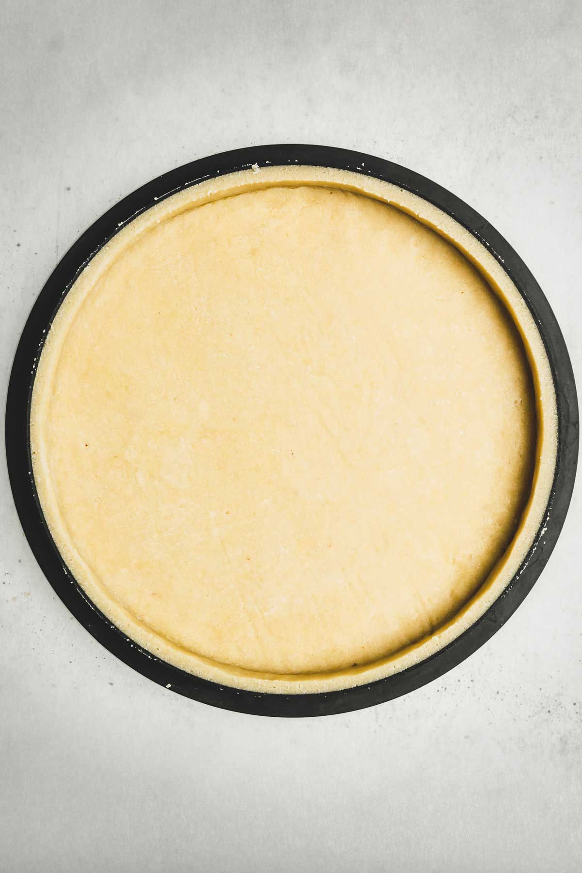 cercle avec fond de pâte sablée