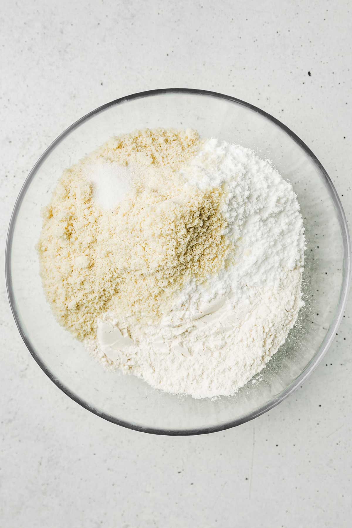 mixing bowl with flour mixture