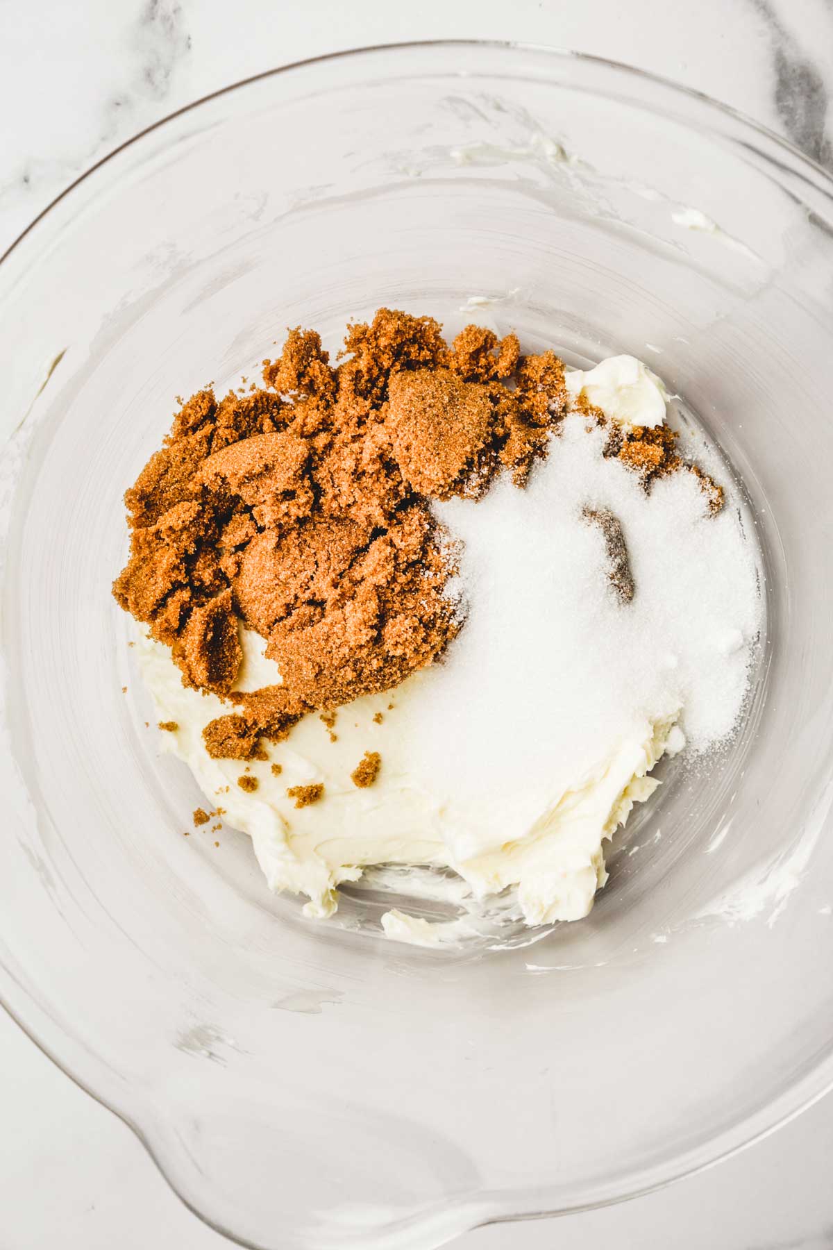 large bowl with sugar and butter