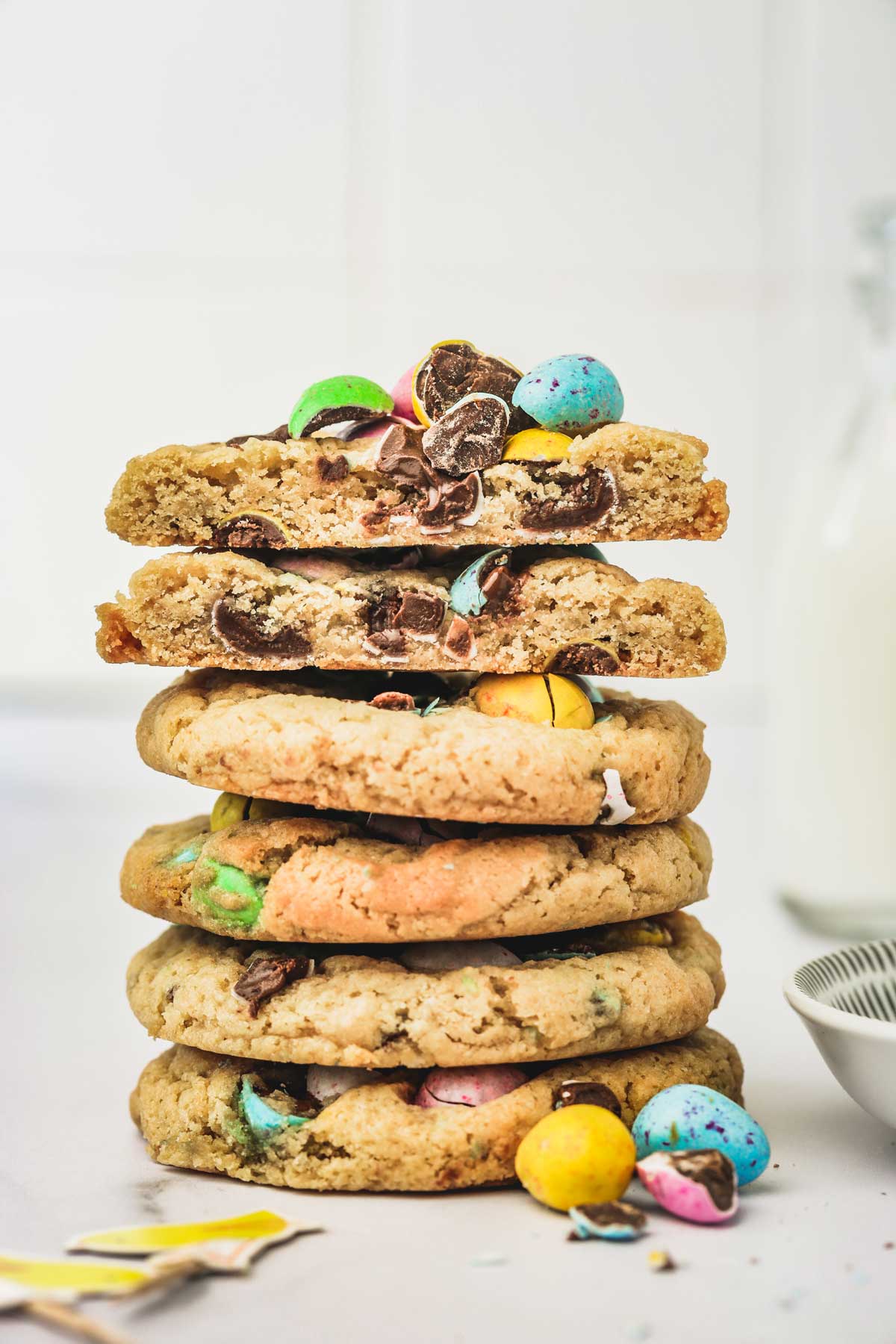 Chocolate mini easter egg cookies