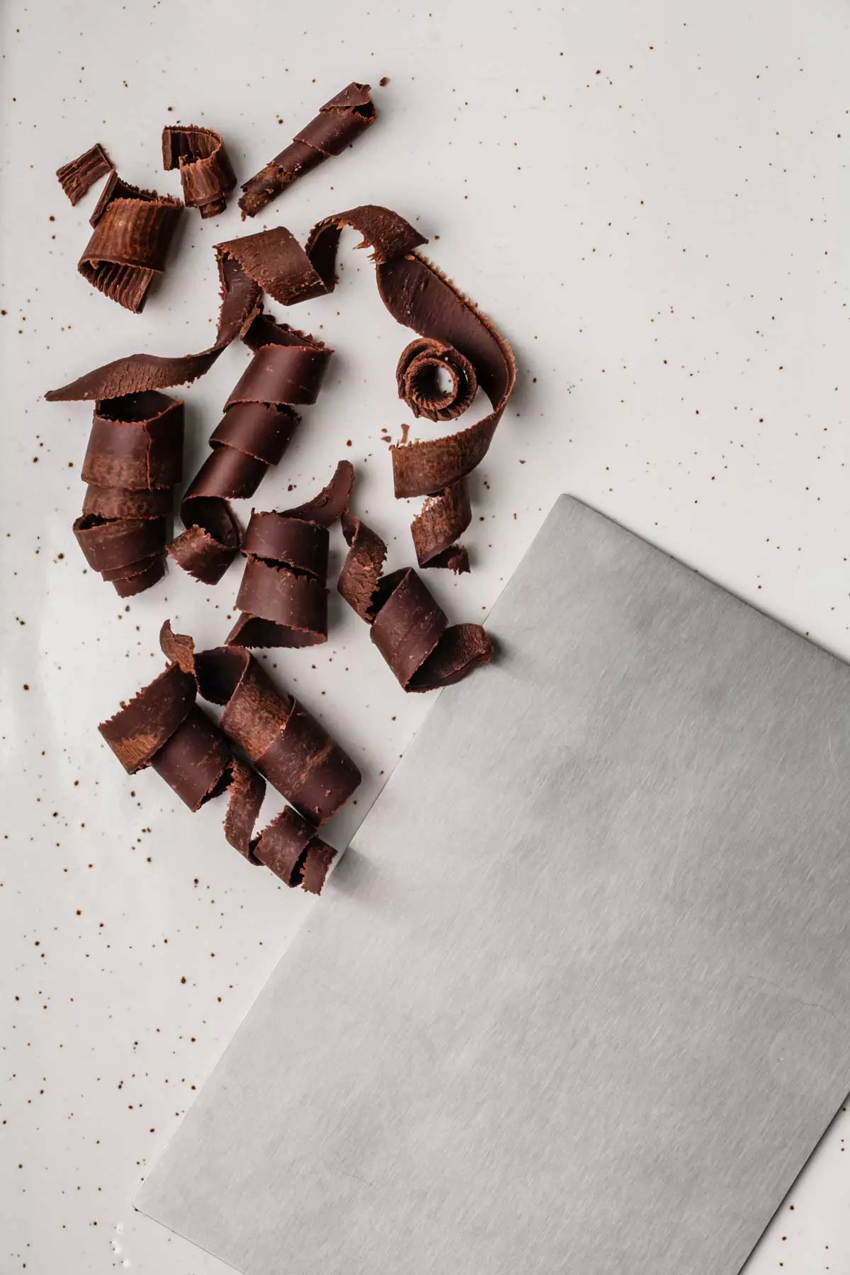 chocolate shaving on a table