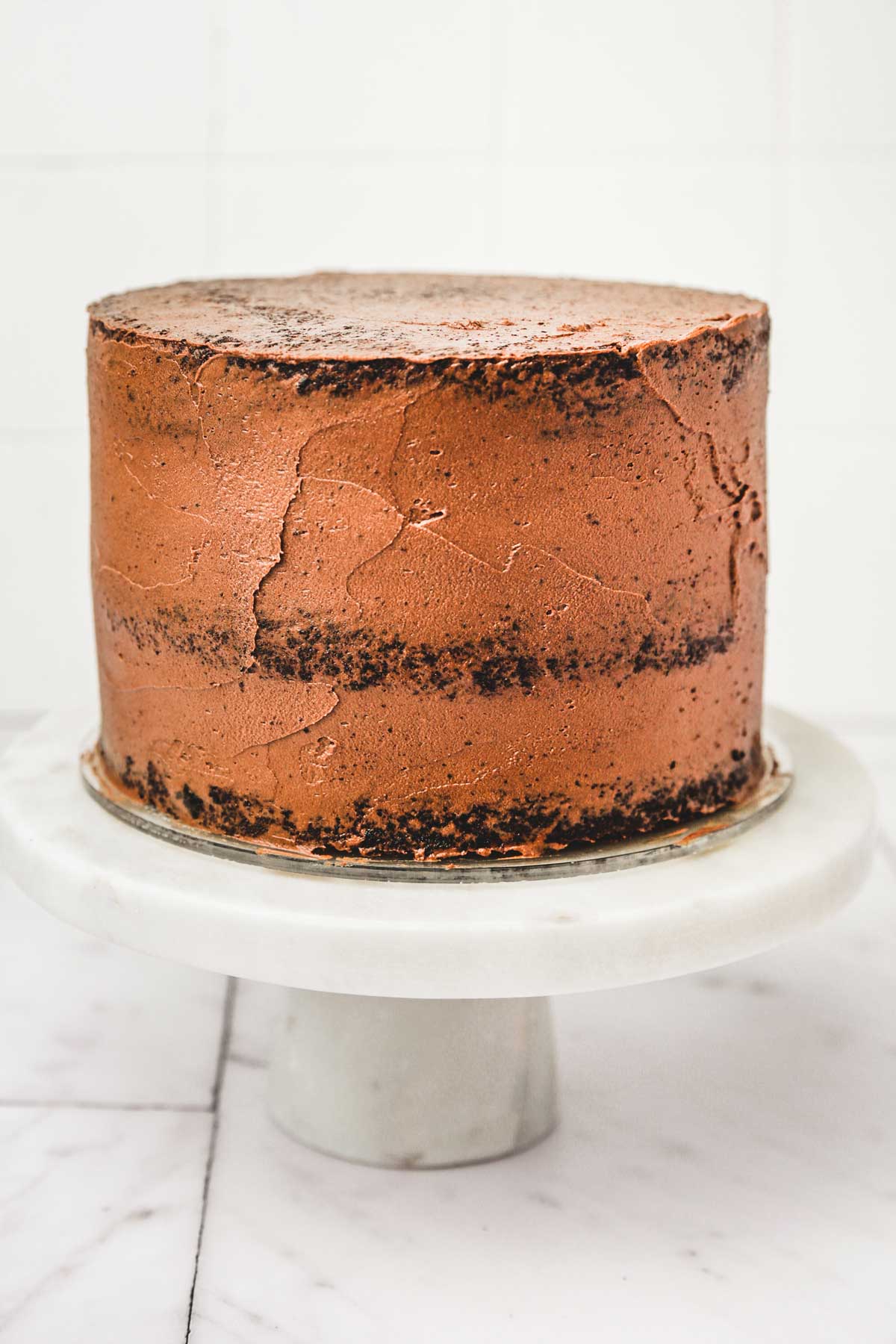 smoothed chocolate cake