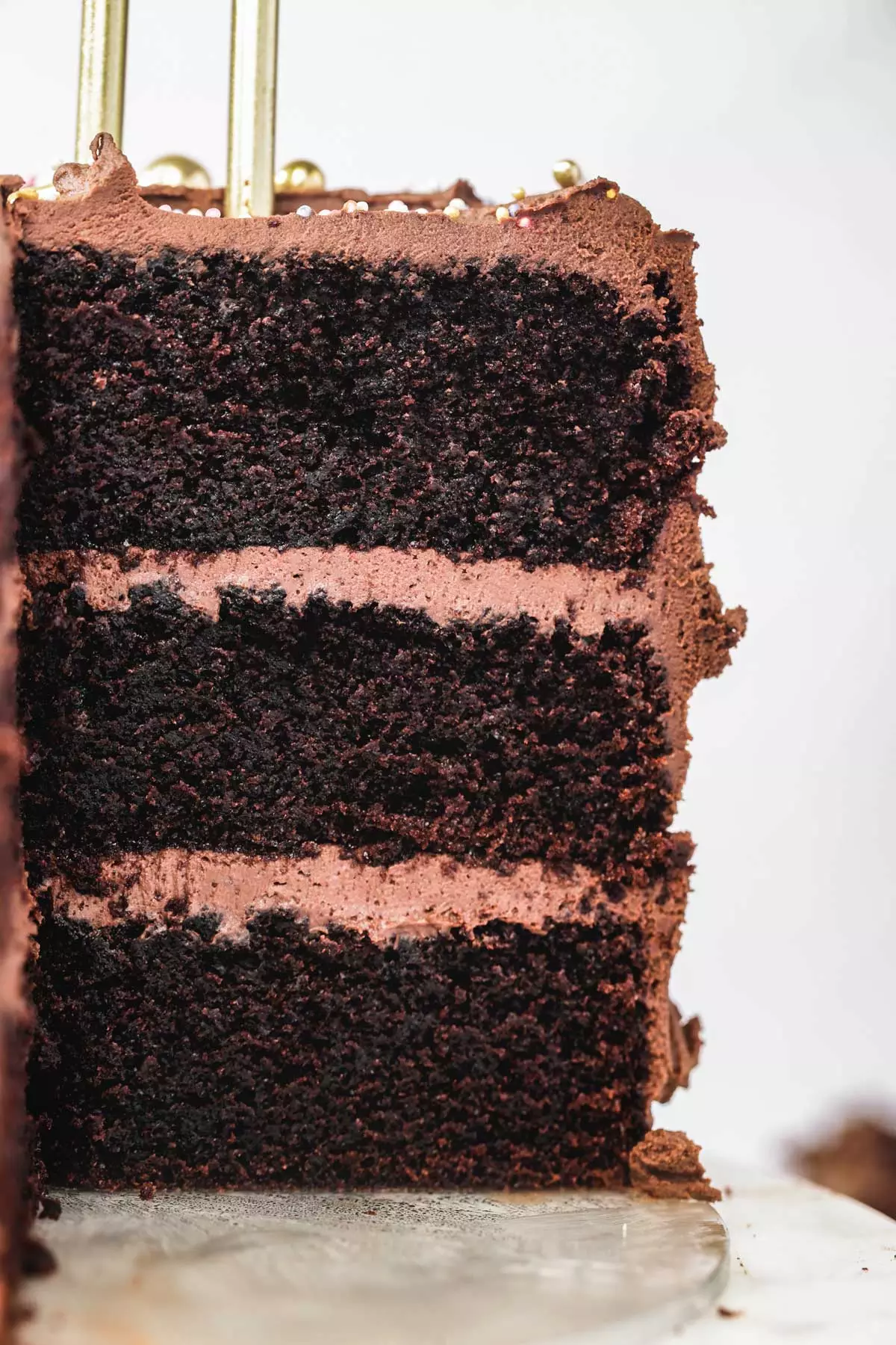 interieur d'un layer cake au chocolat