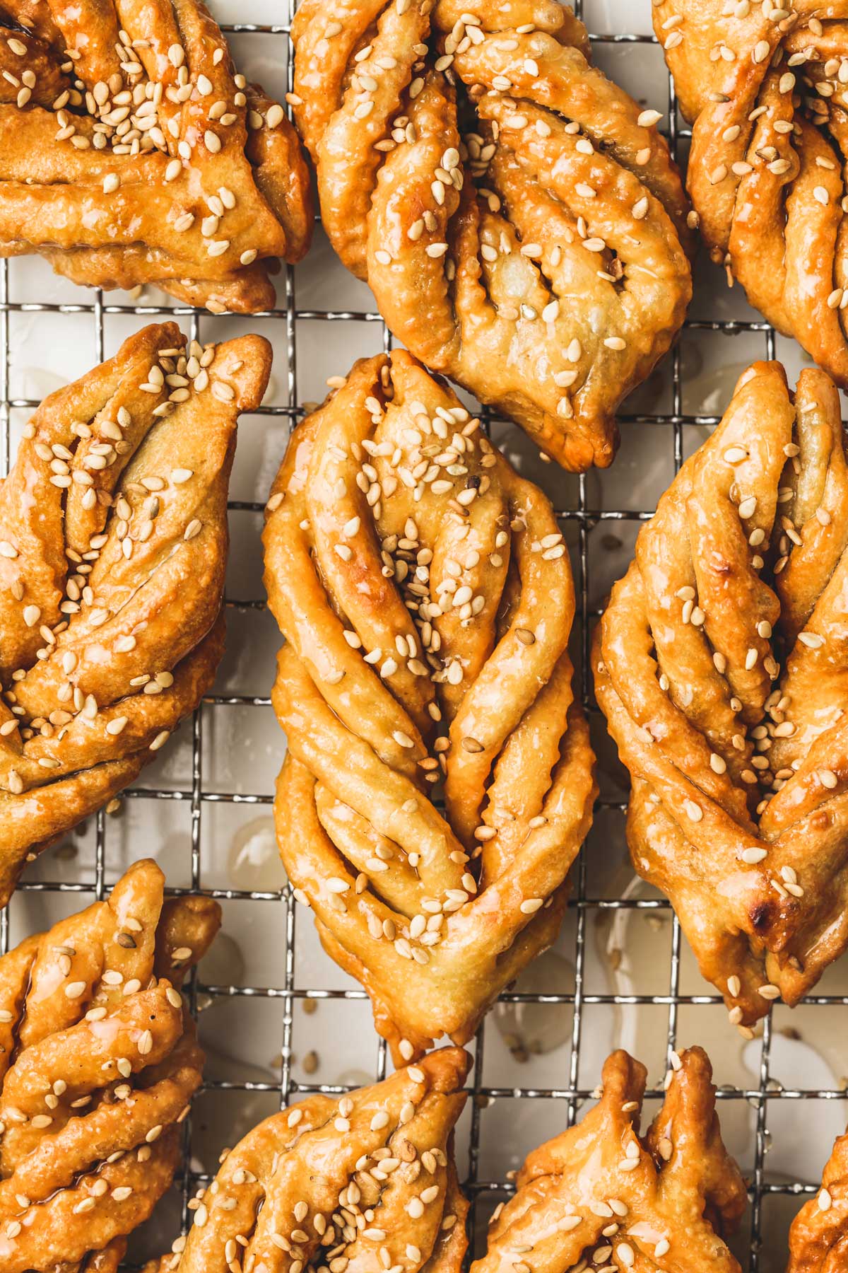 chebakia cookies with sesame seed