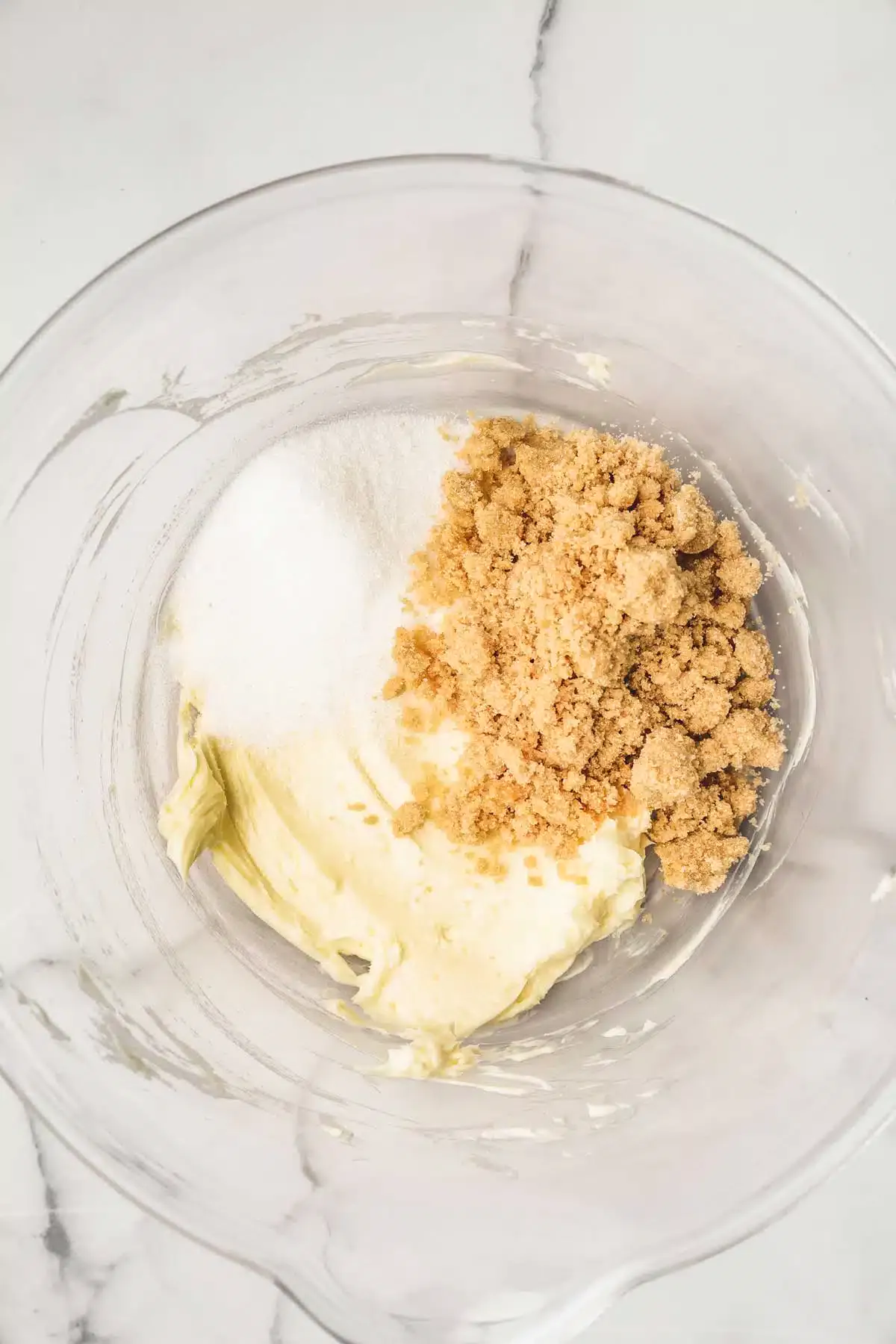 large bowl with butter and sugar